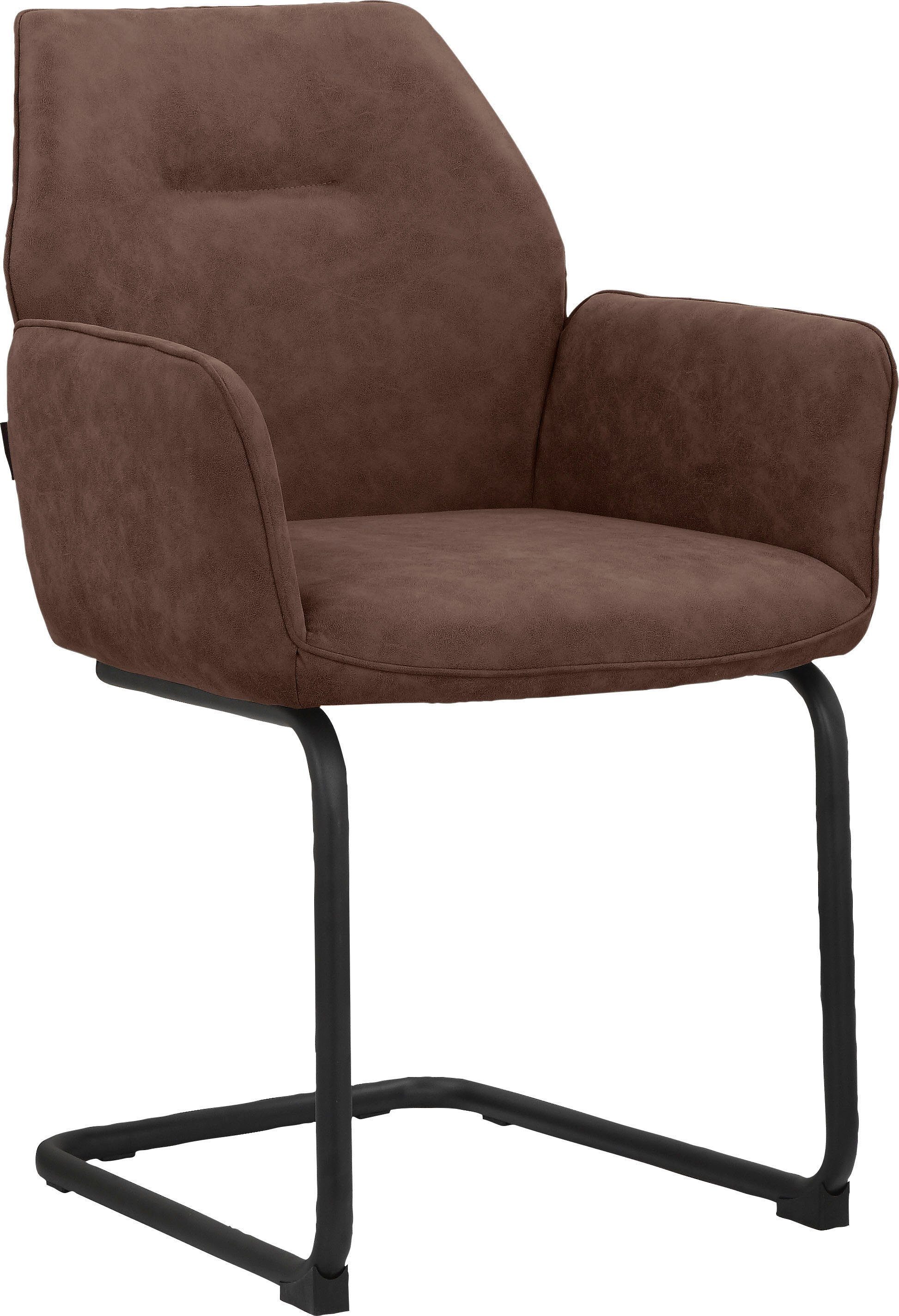 OTTO home Armlehnstuhl Ginevra (2 St), Sitz und Rücken gepolstert, mit Gestell aus Metall, Sitzhöhe 51 cm