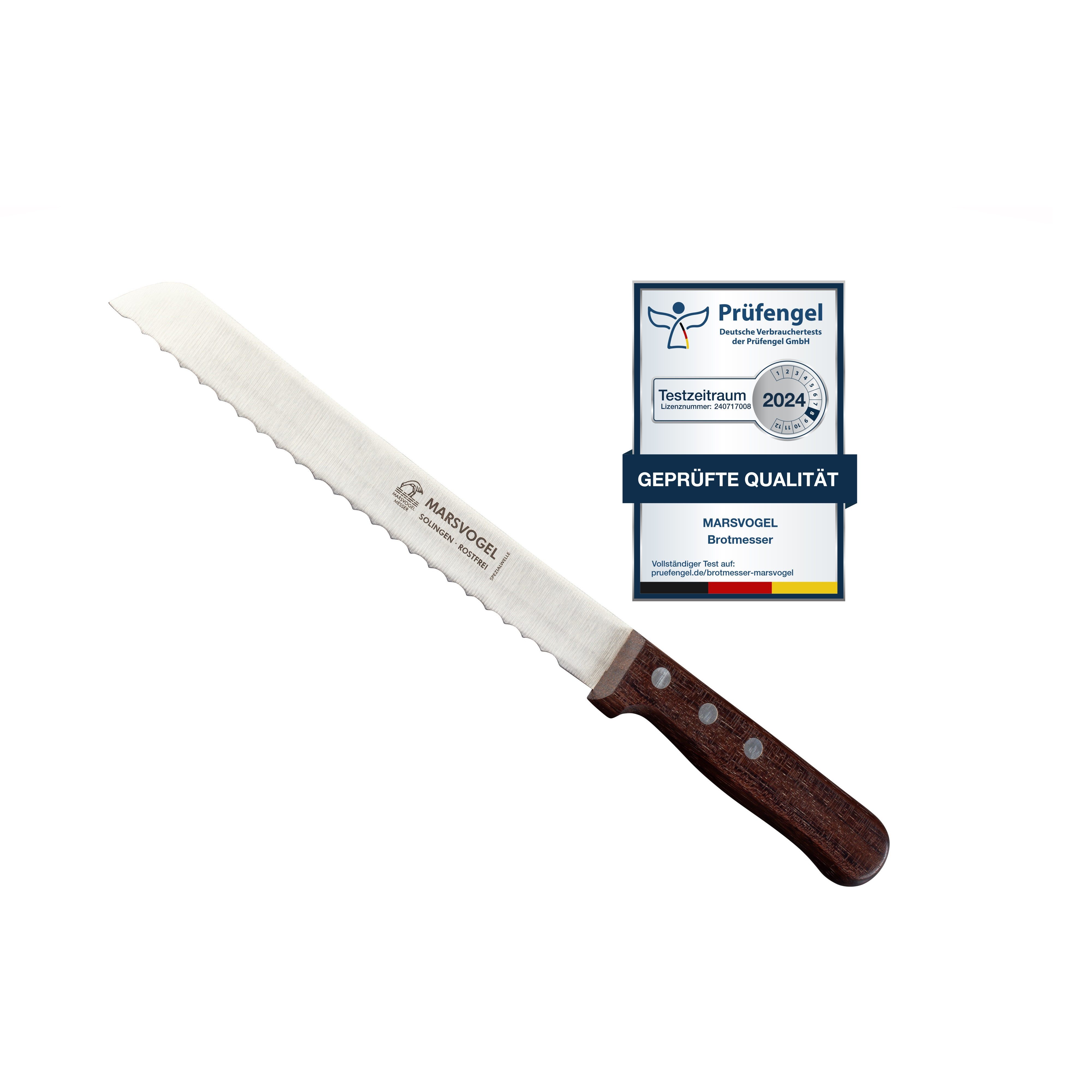 Marsvogel Brotzeitmesser Marsvogel, Ножи для хлеба 8 Bubinga, Solinger Klinge, ergonomischer