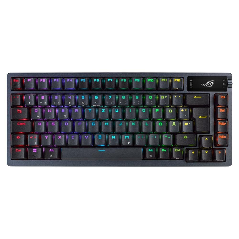 Asus ROG Azoth Gaming-Tastatur (DE Layout, deutsches Layout, Hintergrundbeleuchtet, Mechanisch, USB, Bluetooth, ergonomisches Design)