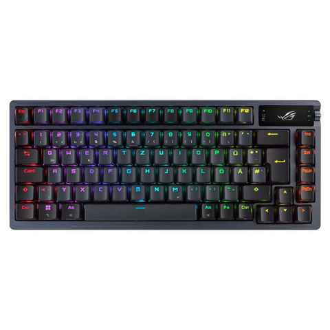 Asus ROG Azoth Gaming-Tastatur (QWERTZ, RGB-LED, Mechanisch, USB, Bluetooth, Funk, ergonomisches Design)