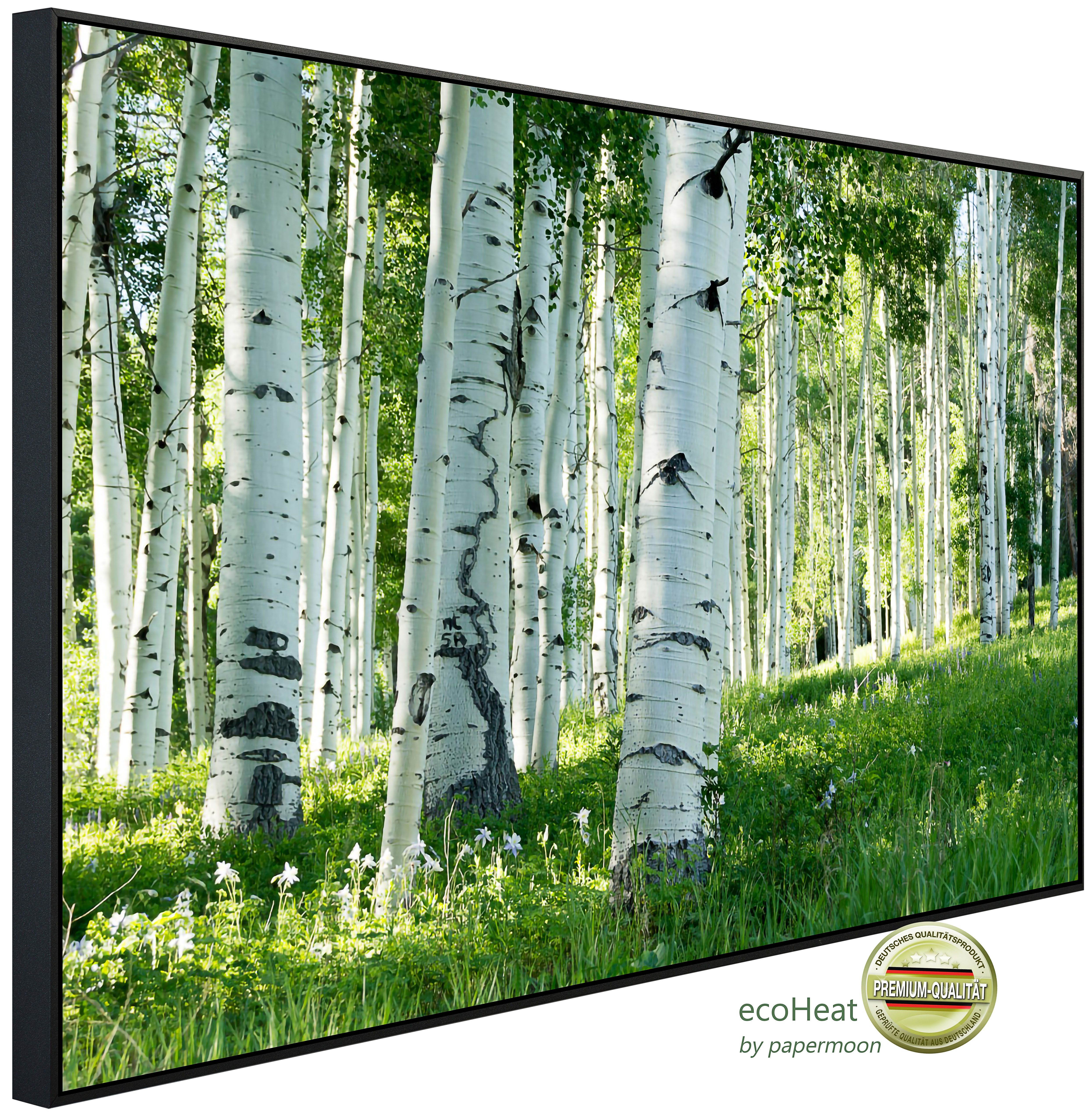 Papermoon Infrarotheizung INFRAROT-BILD-HEIZUNG, Birkenwald, TÜV-Rheinland/GS zertifiziert, angenehme Strahlungswärme