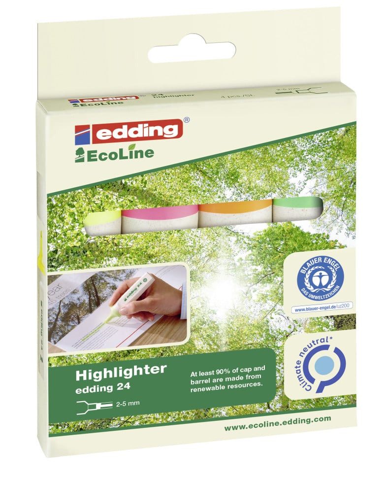 edding Bastelfilz edding Highlighter e-24/4 Eco Line 4er Set 2 - 5