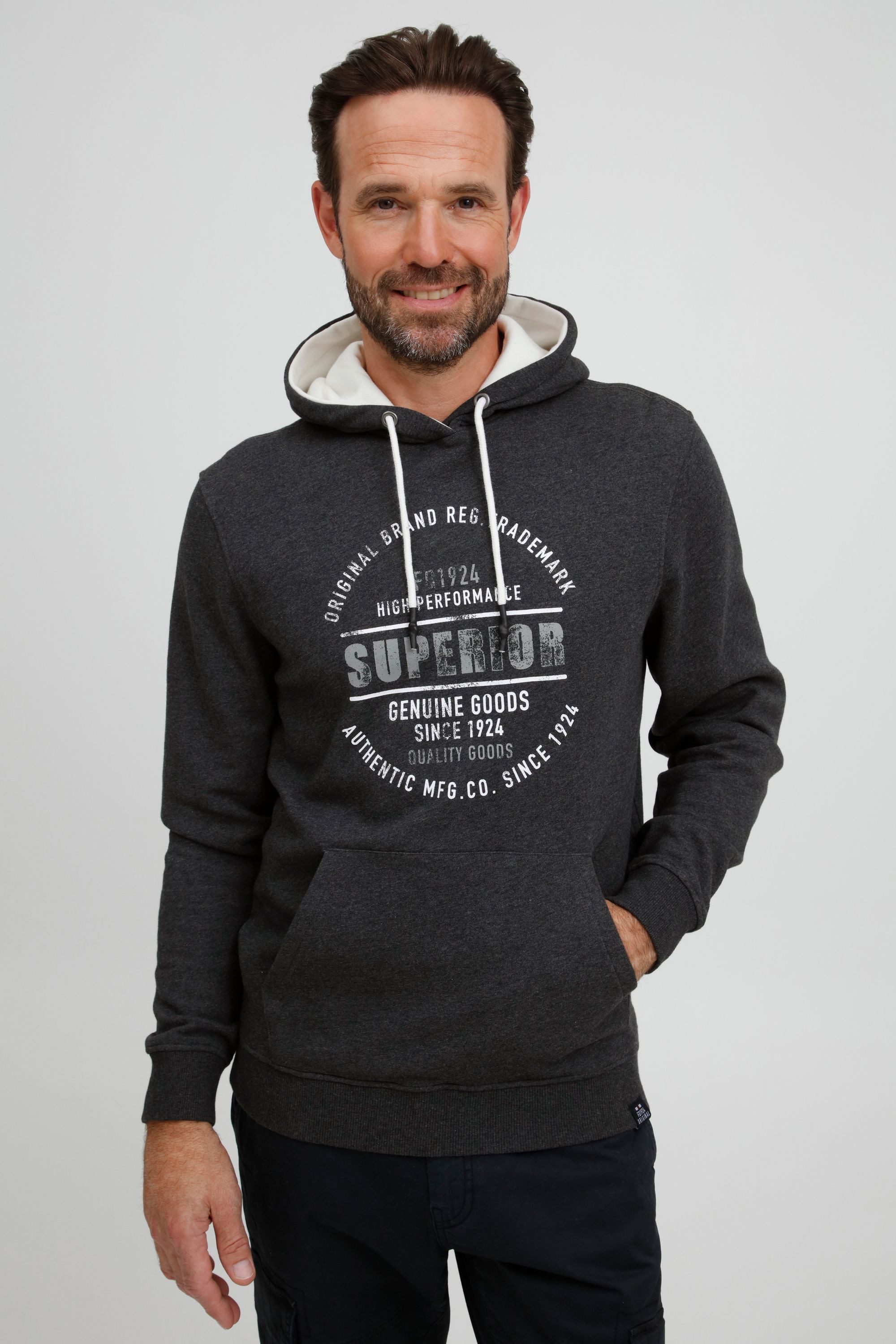 FQ1924 Kapuzenpullover FQThorin Moderner Kapuzenpullover mit Print