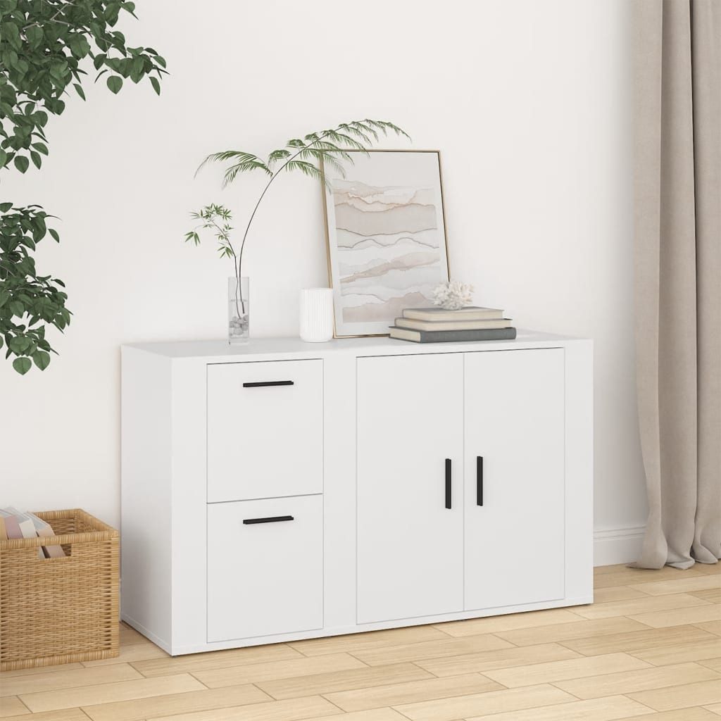 vidaXL Sideboard NA Sideboard Weiß 100x33x59,5 cm Spanplatte