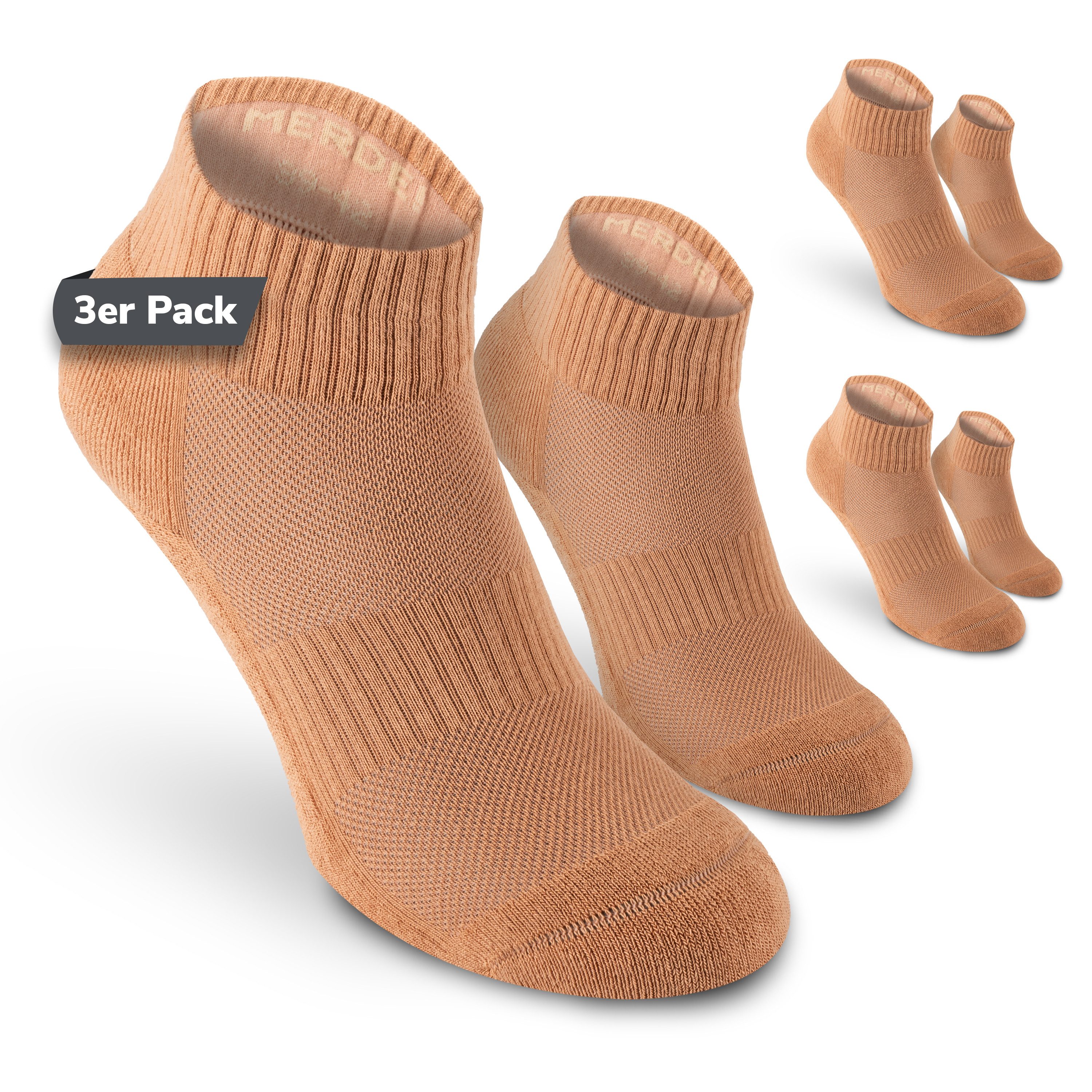 SAFERSOX Kurzsocken Tanzsocken (Set, 3 Paar) ohne Logo, ohne Grip