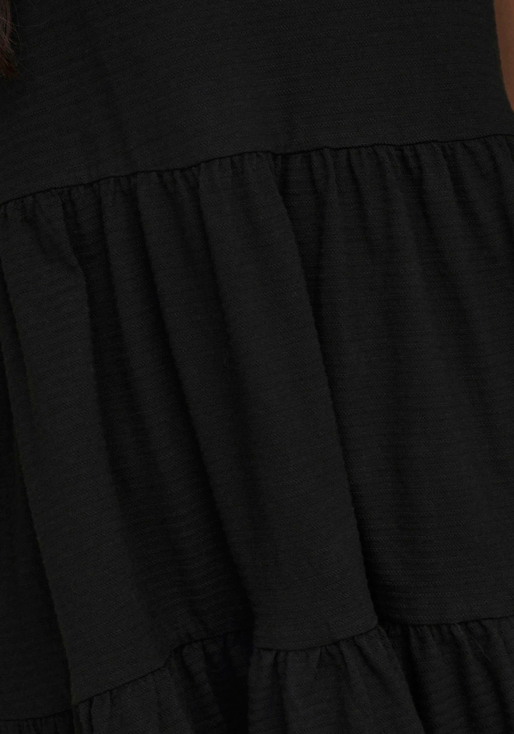ONLOLIVIE DRESS ONLY Minikleid Volant Black JRS mit S/L