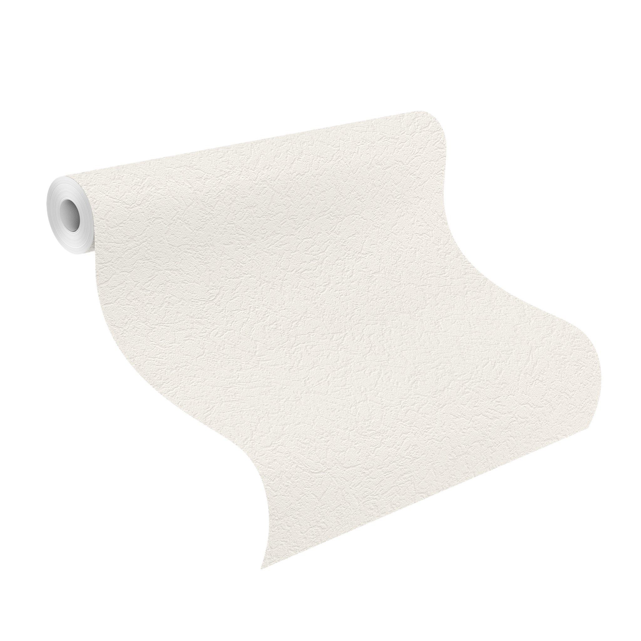 Rasch Papiertapete mit Putzoptik - Überstreichbar, strukturiert, einfarbig, uni, Strukturmuster, (1 Rolle, 1 St), Strukturtapete