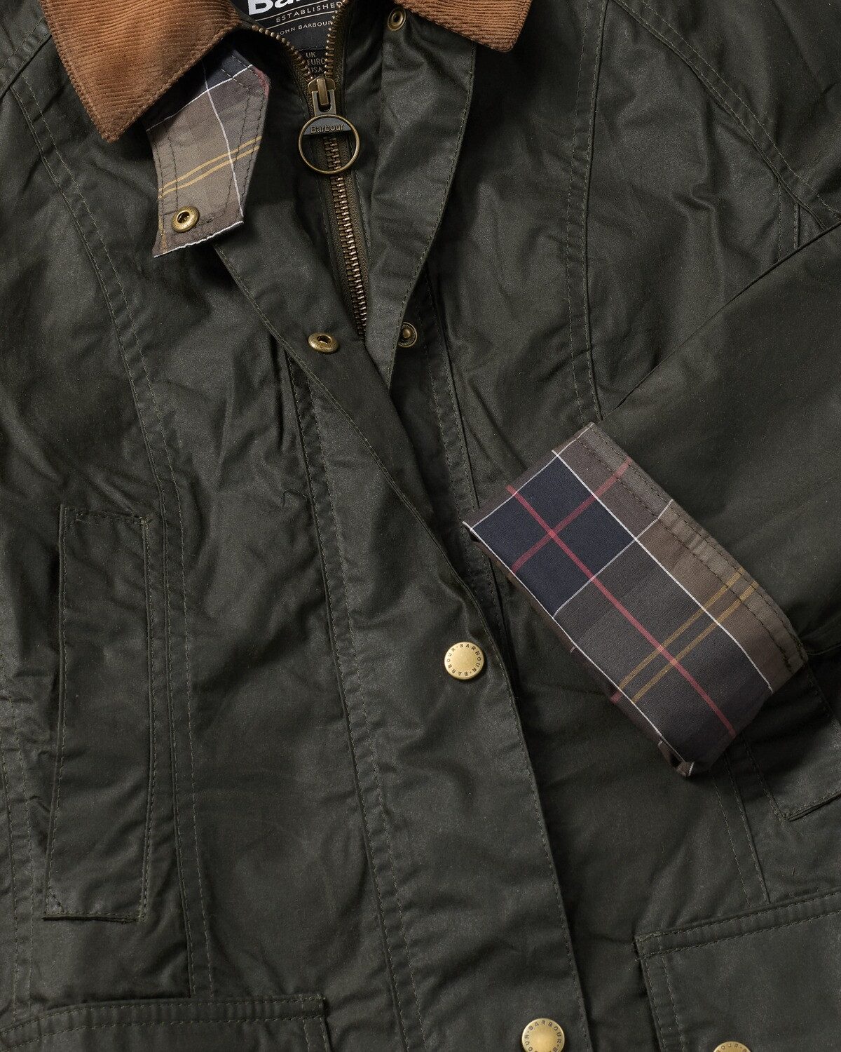 Barbour Langjacke Lightweight Wachsjacke Beadnell