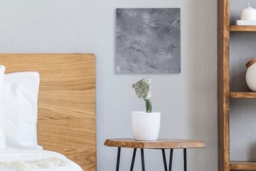 OneMillionCanvasses® Leinwandbild Schiefer - Beton - Retro - Strukturen - Grau - Rustikal, (1 St), Leinwand Bilder für Wohnzimmer Schlafzimmer