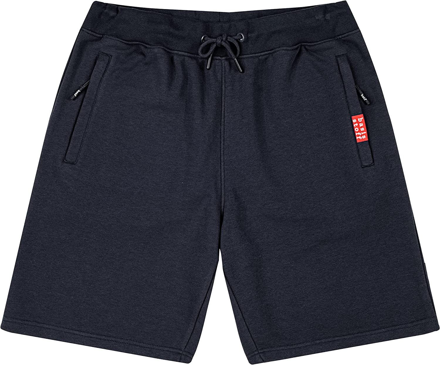 Basisstoff Shorts Lobo Herren Short Cotton Sweat Kurze Hose Bermuda Sweatpant