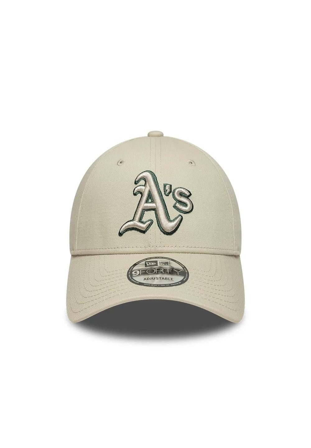 New Era Baseball Cap Oakland Athletics Team Outline 9Forty Cap New Era Hellbeige (1-St)