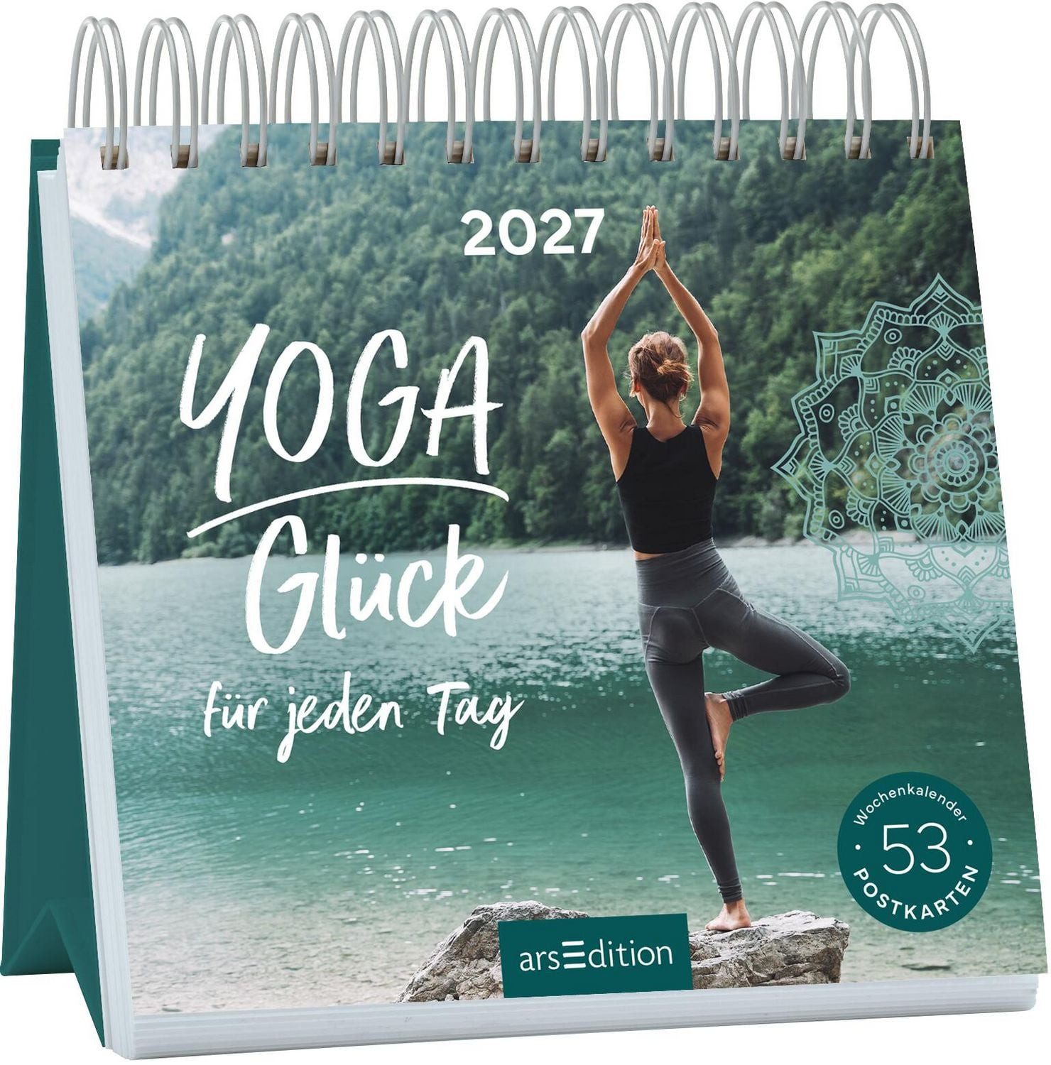 Tischkalender Postkartenkalender Yogaglück für jeden Tag 2027