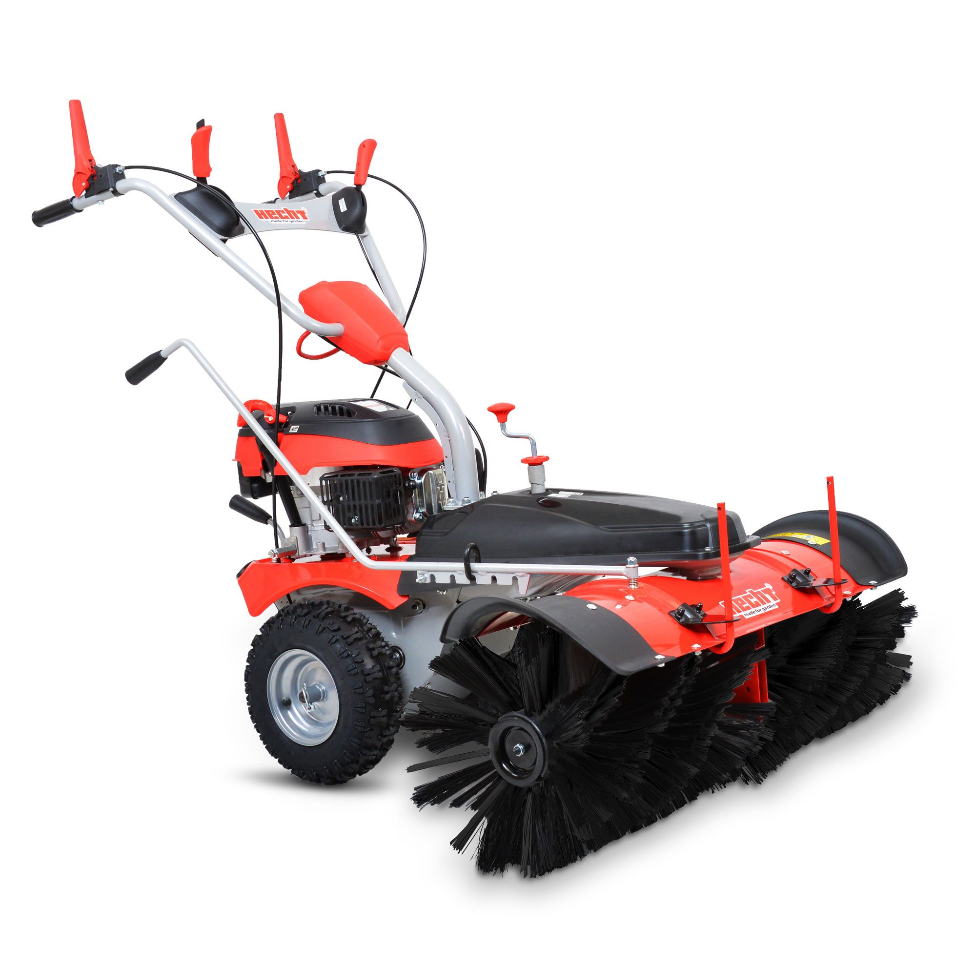 Hecht Benzin-Kehrmaschine 8101 S mit Elektrostart, 100,00 cm Arbeitsbreite, 6,5 PS, Kombigerät, Zubehör optional