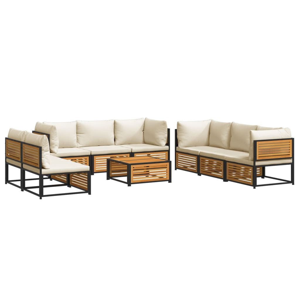 vidaXL Gartenlounge-Set 9-tlg. Garten-Sofagarnitur mit Kissen günstig online kaufen