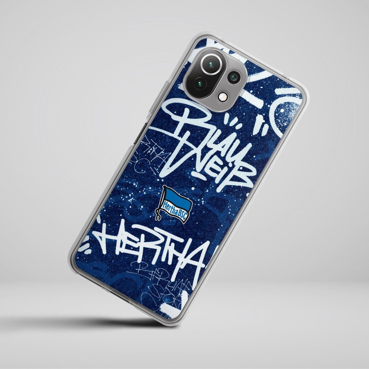 DeinDesign Handyhülle Hertha BSC Graffiti Offizielles Lizenzprodukt Street Graffiti, Xiaomi Mi 11 Lite 5G Silikon Hülle Bumper Case Handy Schutzhülle