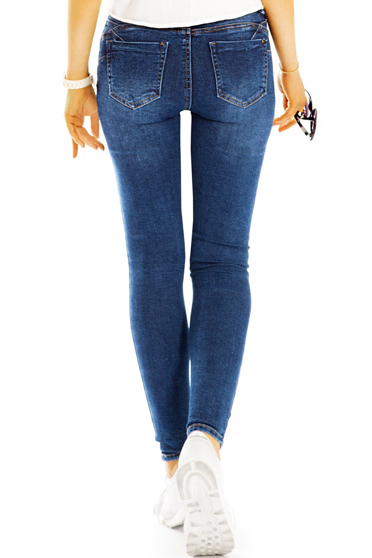 be styled Röhrenjeans Medium Waist Röhrenjeans skinny stretch Hose - Damen - j36g-1 elastisch