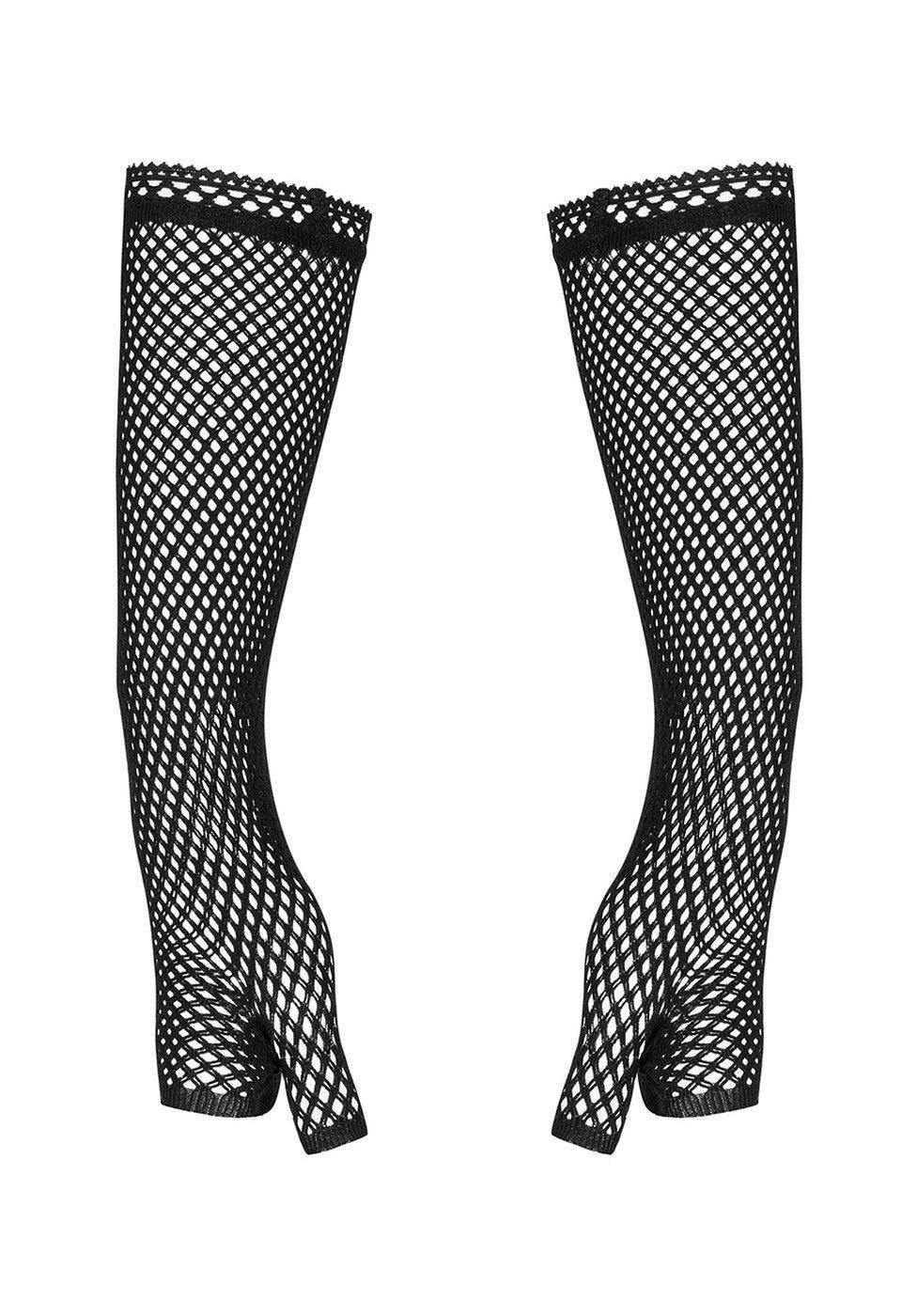 Obsessive Strickhandschuhe Darkie Netz-Handschuhe - schwarz (2-St) transparent