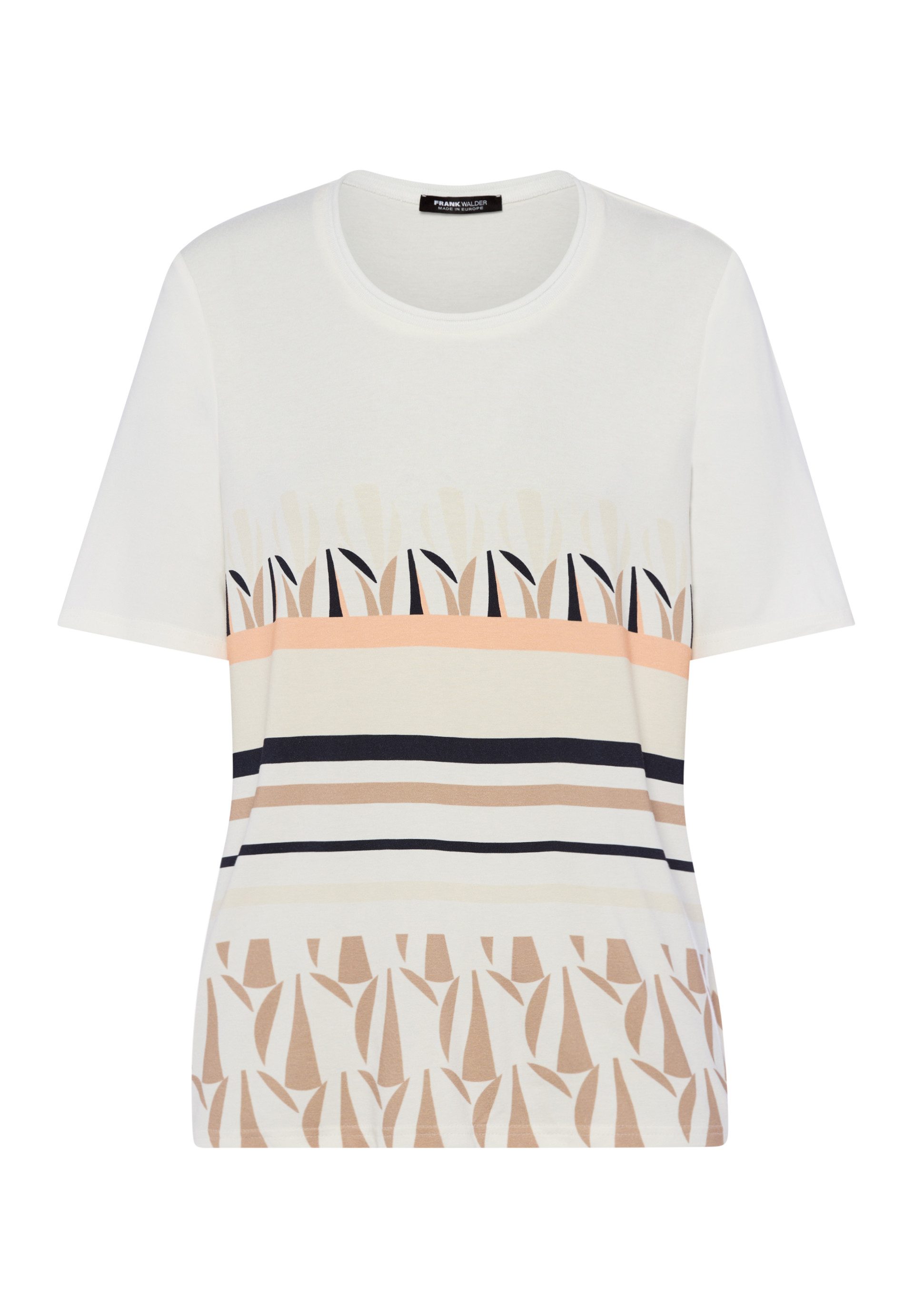 FRANK WALDER T-Shirt mit Streifenprint