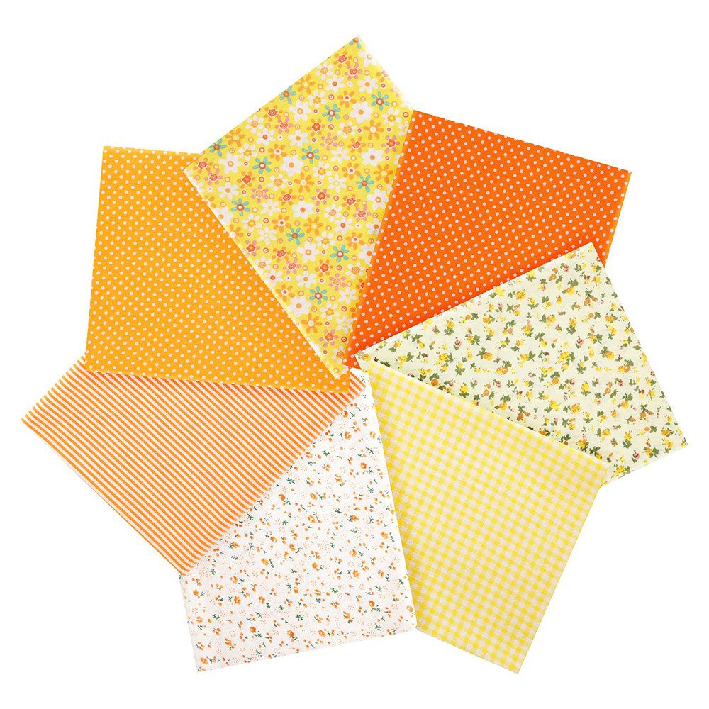 Diwzbyn Stoff 7-teiliges Fat-Quarter-Stoffpaket, 50 x 50 cm vorgeschnittene, Baumwollstoffe für Quilten, Nähen, Patchwork und DIY-Bastelprojekte – Bild 3 von 5