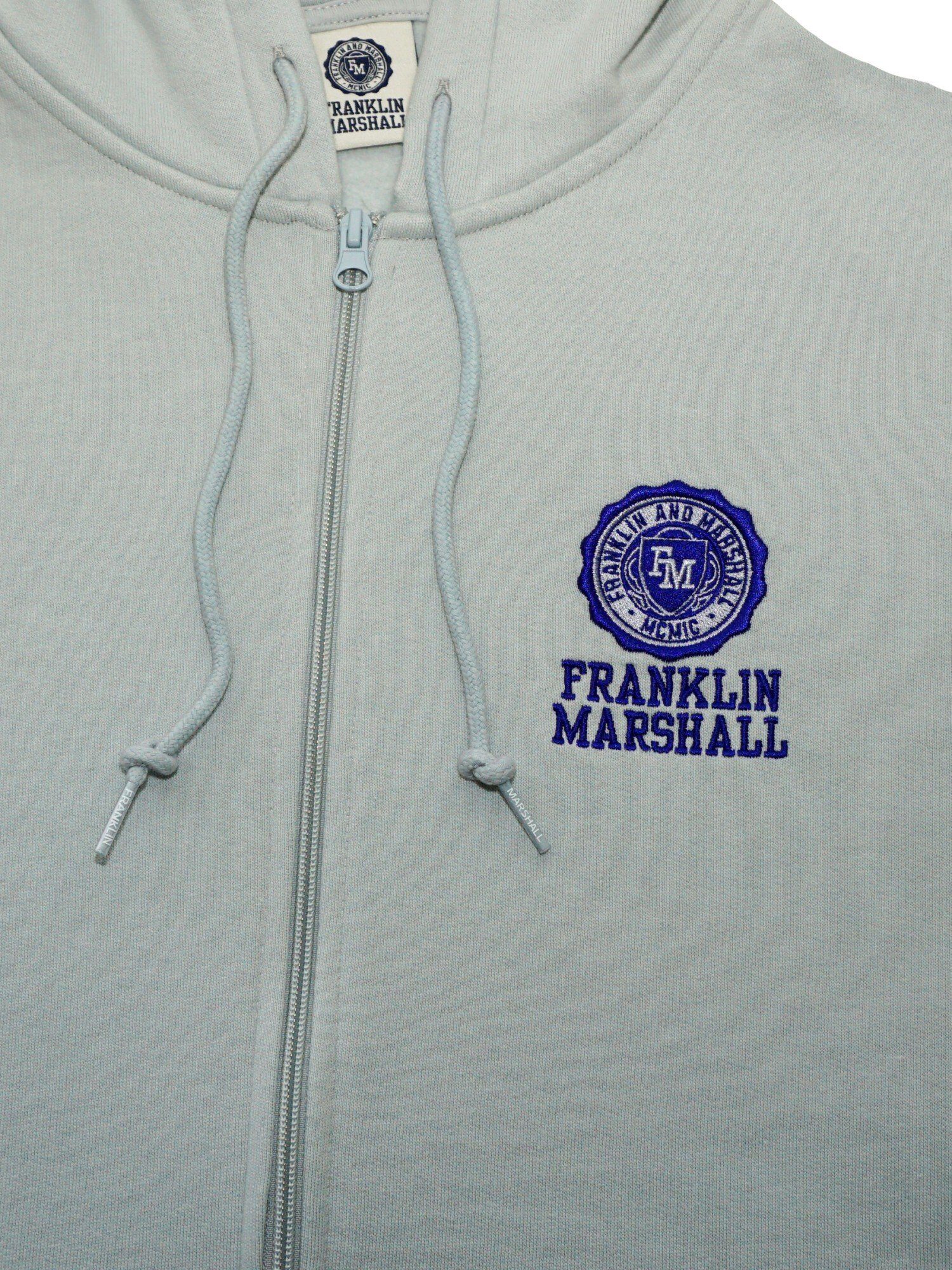 Franklin & Marshall Kapuzensweatjacke Jacke Cotton Full Zipper Hoodie mit Logo-Print (1-tlg)
