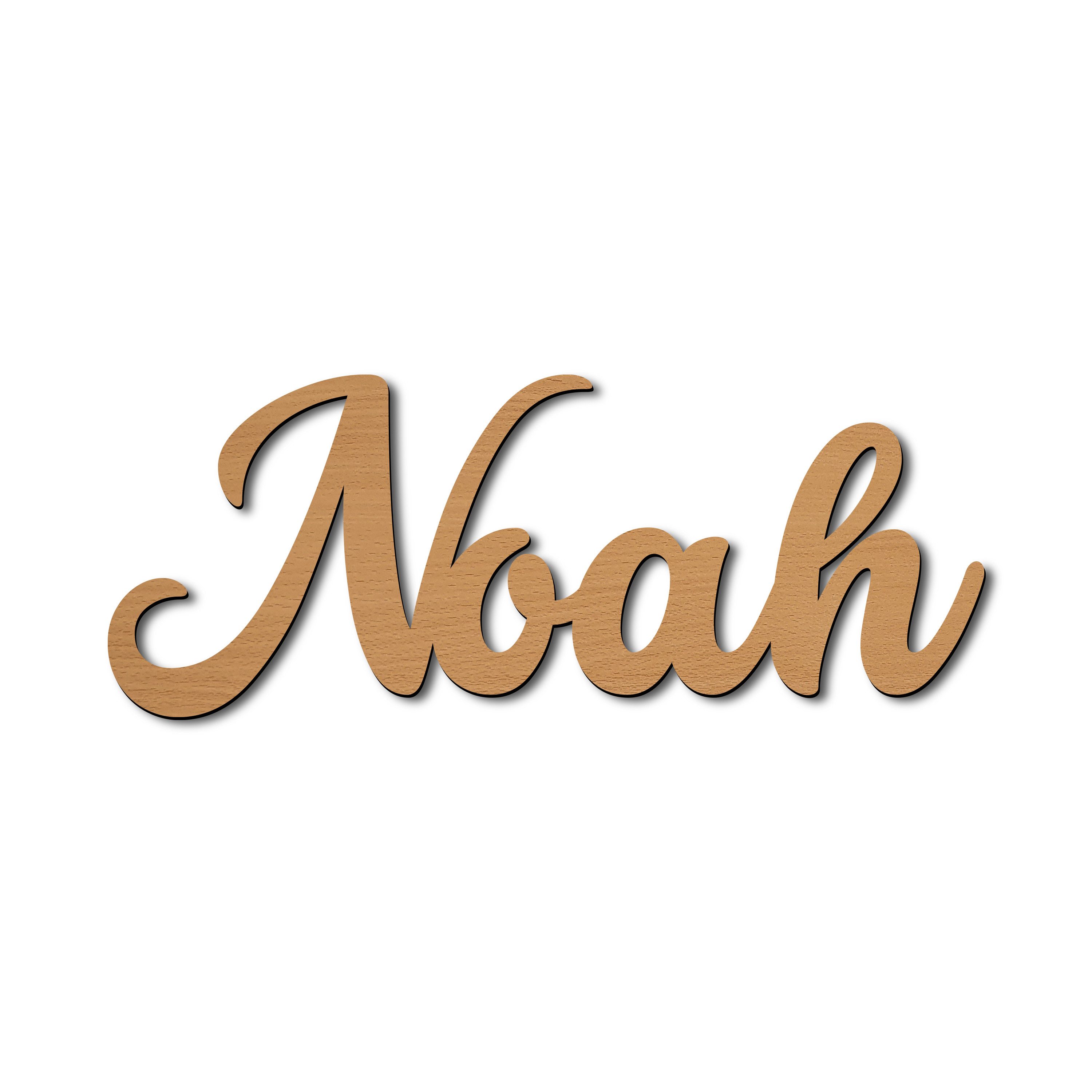 Namofactur Wanddekoobjekt Name Noah Holz Schild Buchstaben Namensschild I MDF Holz