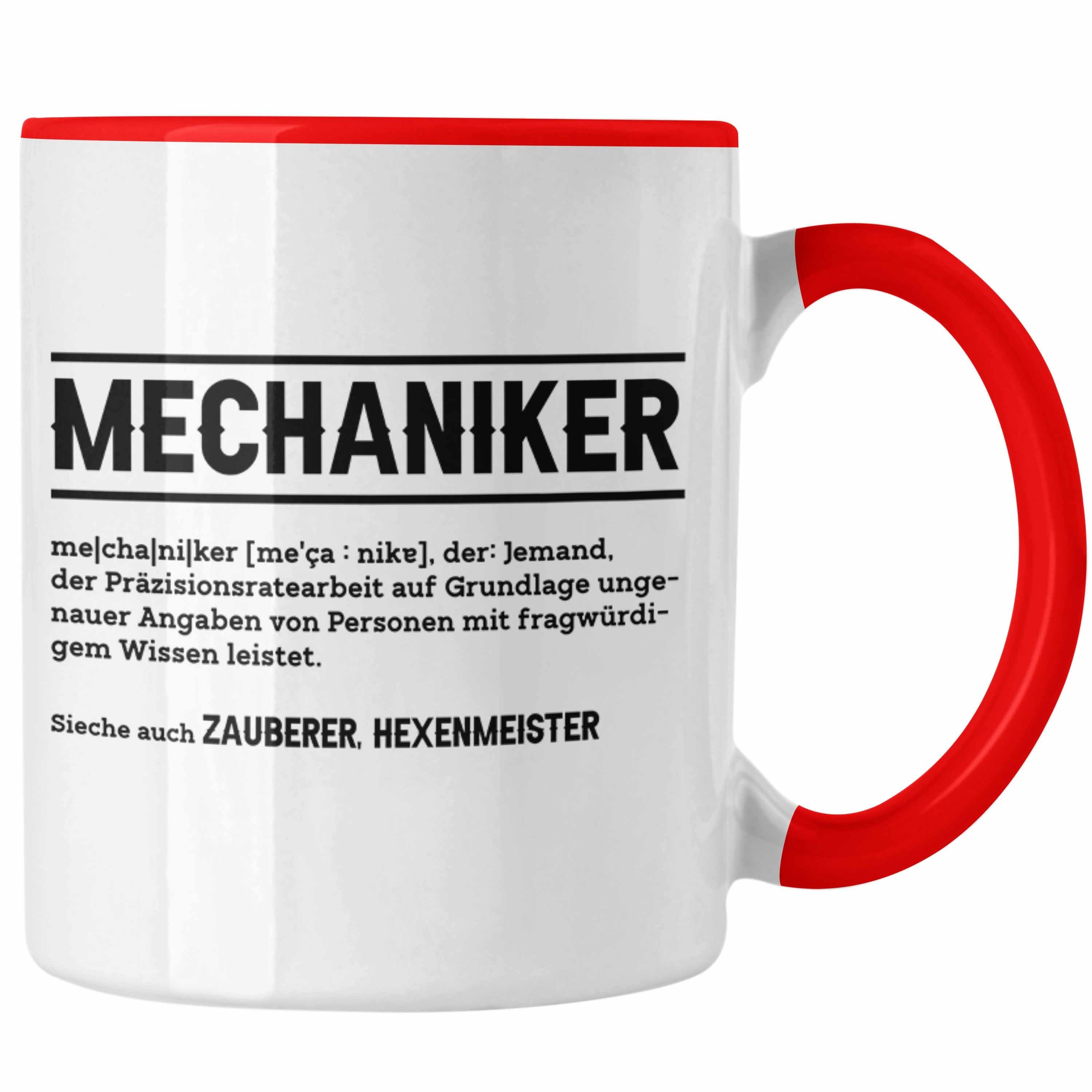 Trendation Tasse Lustige Tasse für Mechaniker - Geschenkidee für Auto- und Motorradfahr