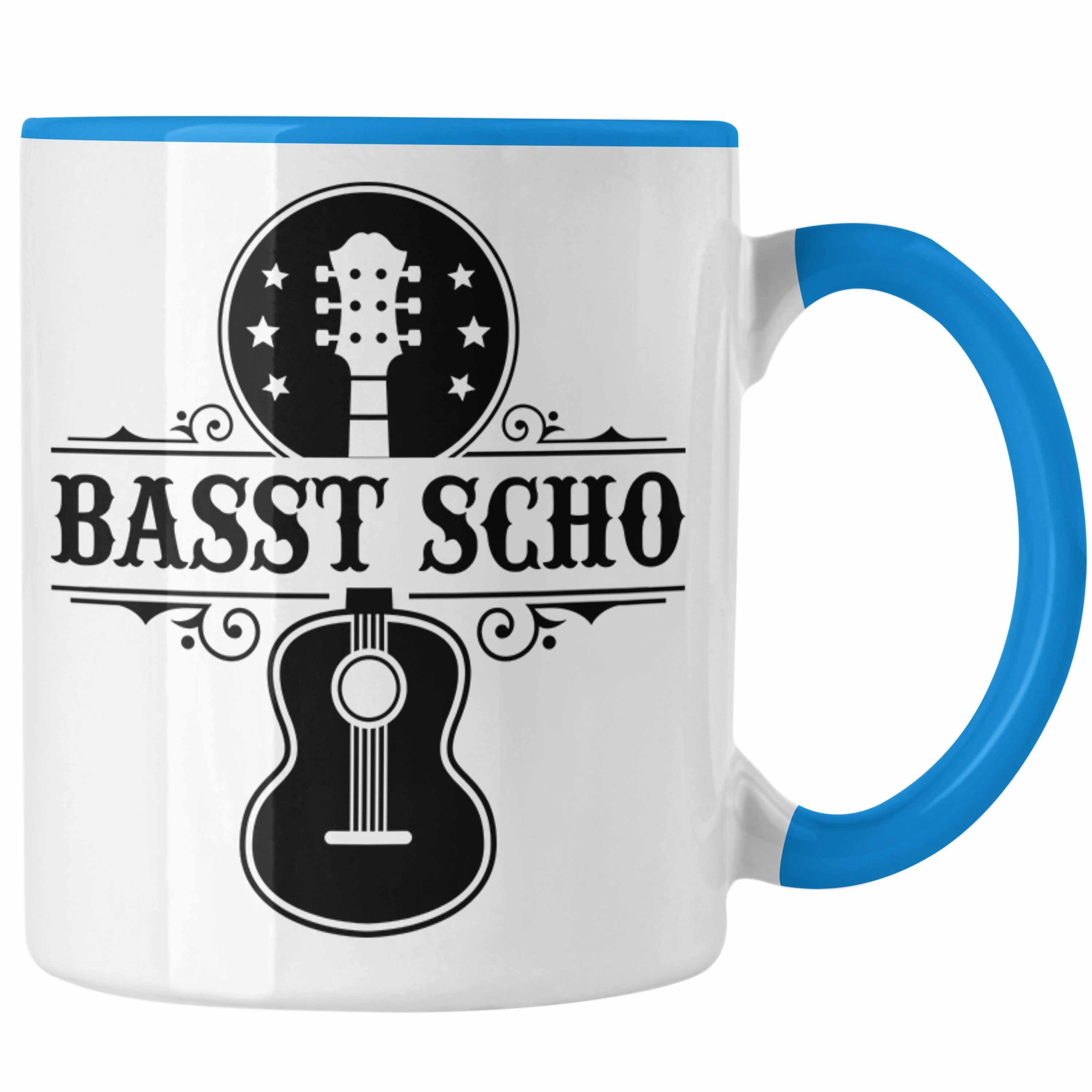 Blau Bass-Spieler Tasse Kaffee-Becher Basst Geschenk S Tasse Geschenkidee Trendation Bassist