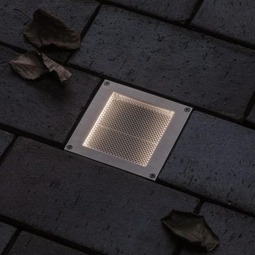 Paulmann LED Einbauleuchte LED Bodeneinbauleuchte Brick in Aluminium und Grau 0,8W 20lm IP67 mit, keine Angabe, Leuchtmittel enthalten: Ja, fest verbaut, LED, warmweiss, Einbaustrahler, Einbauleuchte