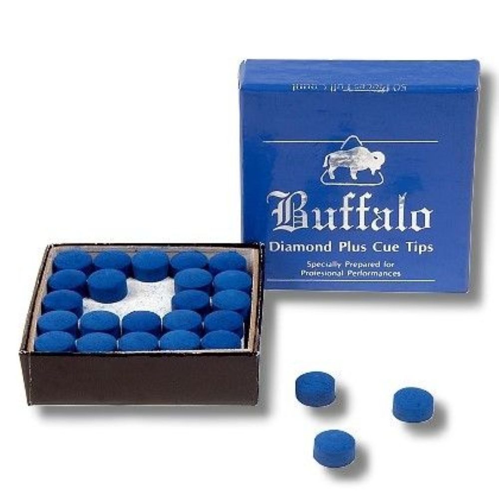 Buffalo Billardqueue Buffalo Klebeleder Diamond Plus 10mm für Snookerqueues., Dunkelblau gefärbtes Schweinsleder