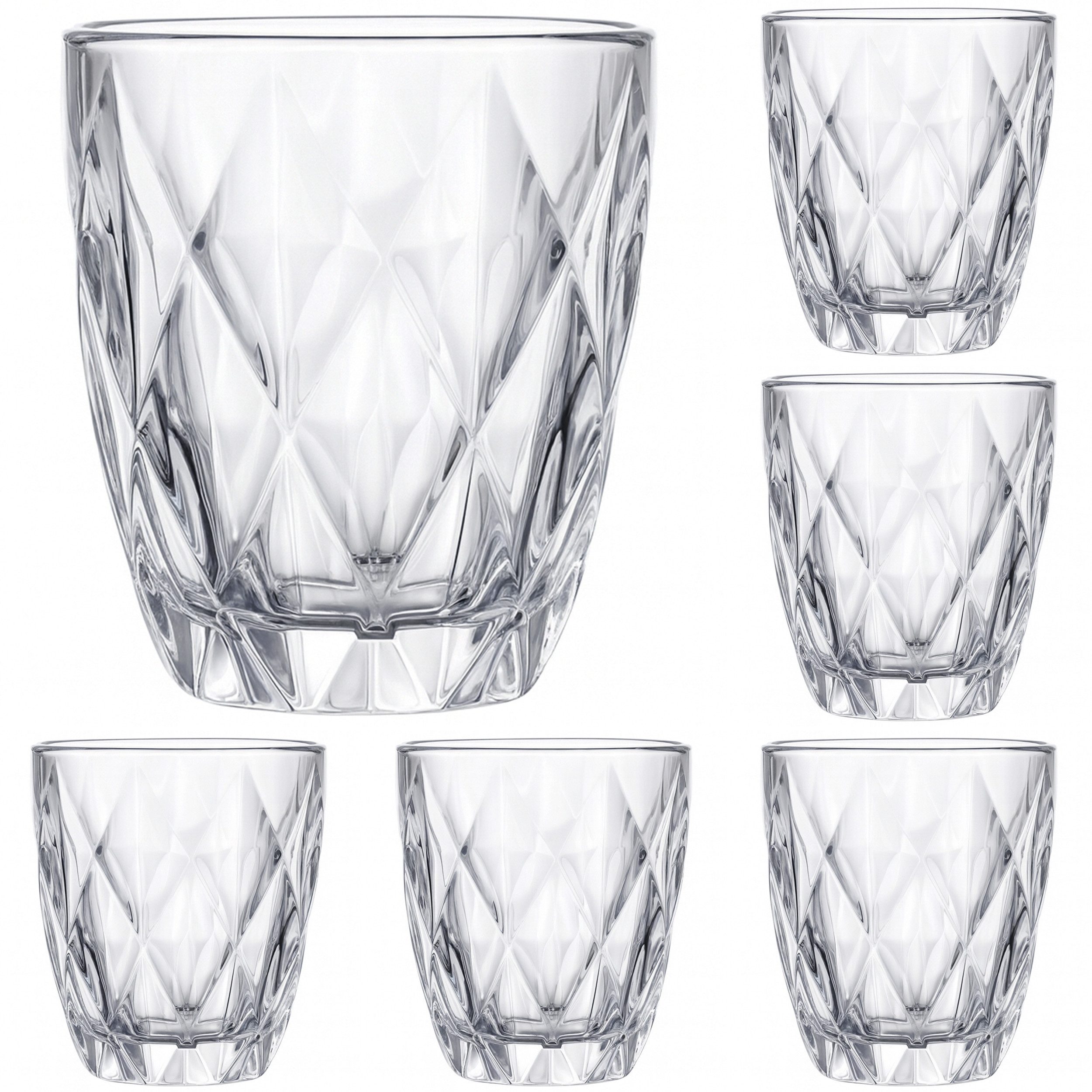 Brahmstein Gläser-Set Trinkgläser Set Wassergläser 6er Set für Cocktails Wasser, Softdrinks, 6-tlg., 6-teilig, Wassergläser-Set, 270ml
