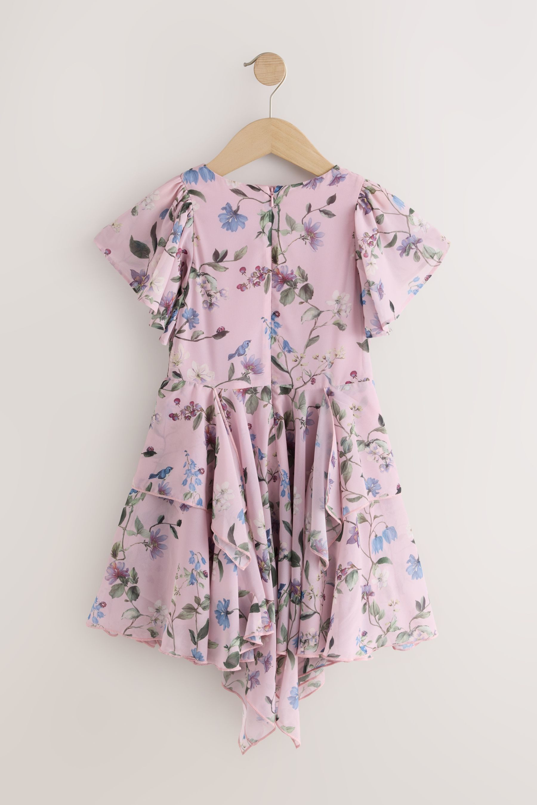 Next Volantkleid Verziertes Kleid mit Zipfelsaum (1-tlg)
