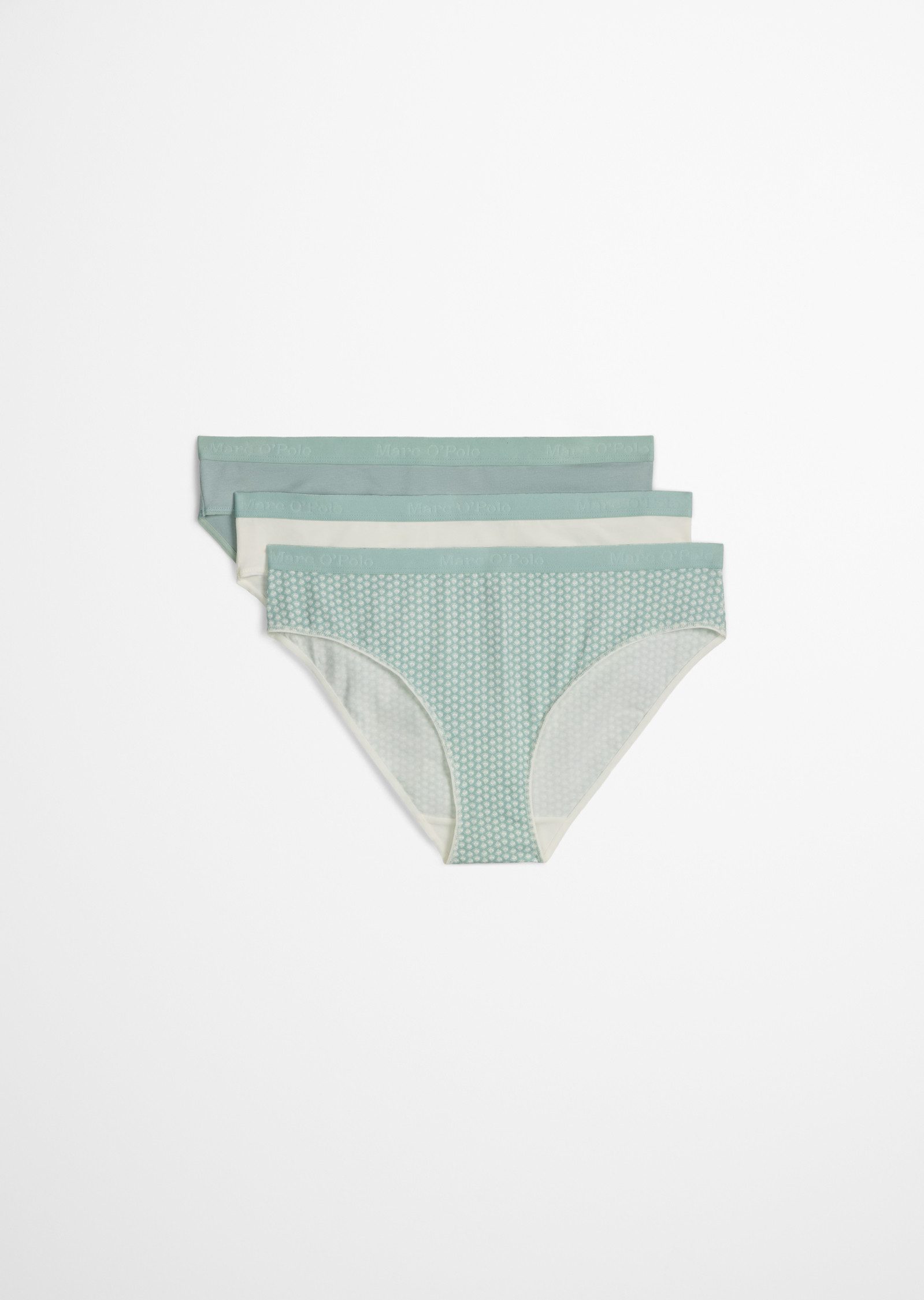 Marc O'Polo Slip Essentials (3er Pack) mit elastischem Logobund, uni und gestreift