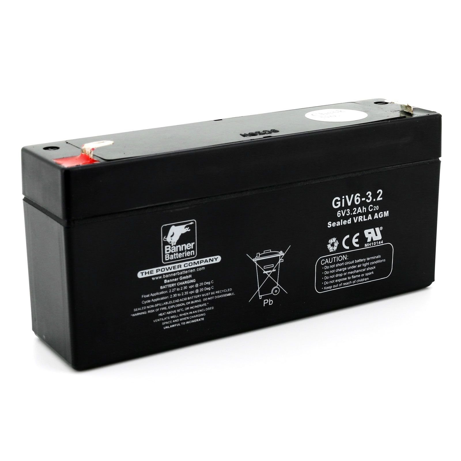 Banner Batterien Batterie Stand by Bull 6 Volt 3,2 Ah GIV 06-3.2 Batterie, 6 Volt 3,2 Ah