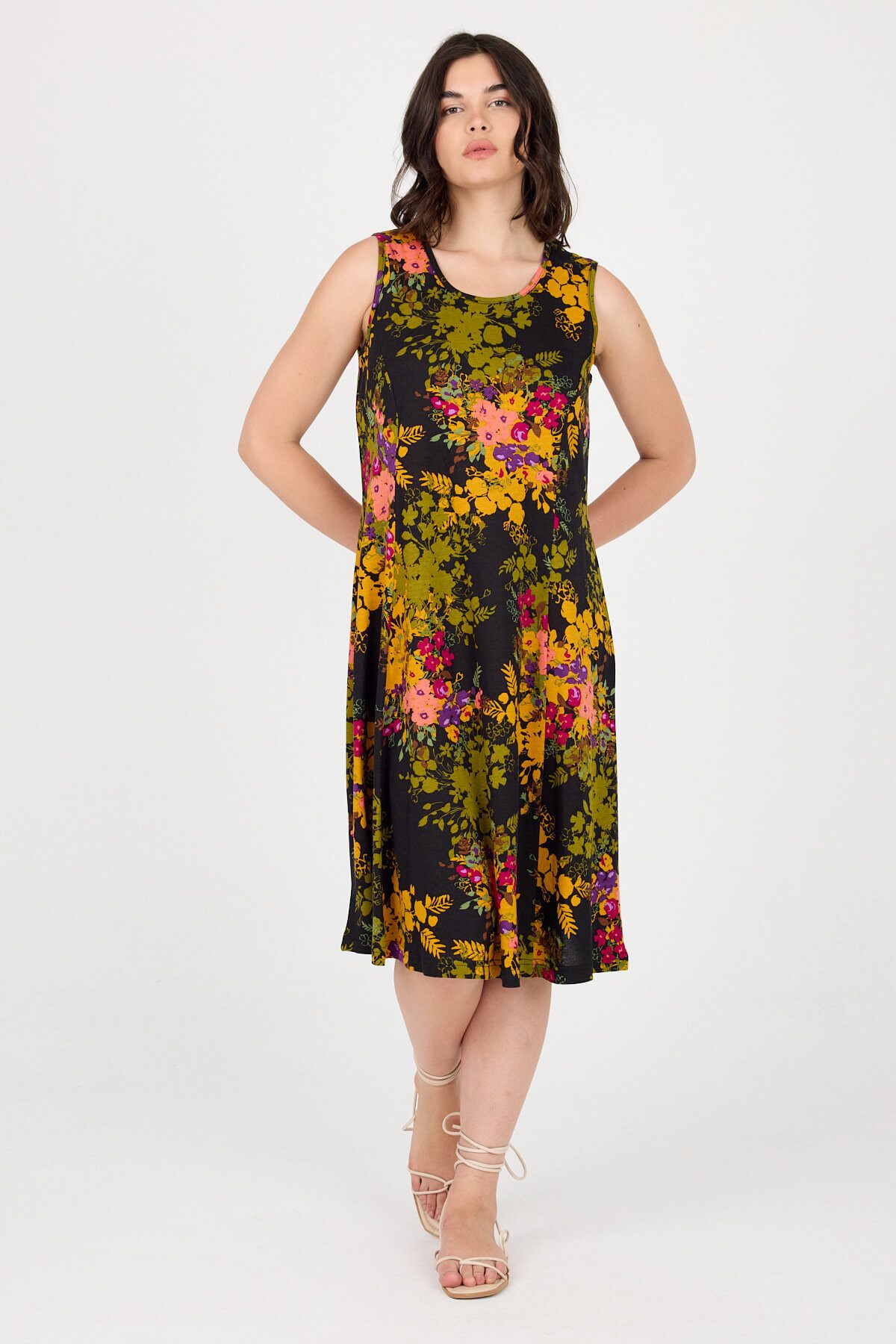 Phistan Midikleid Ärmelloses Damenkleid aus Strick günstig online kaufen