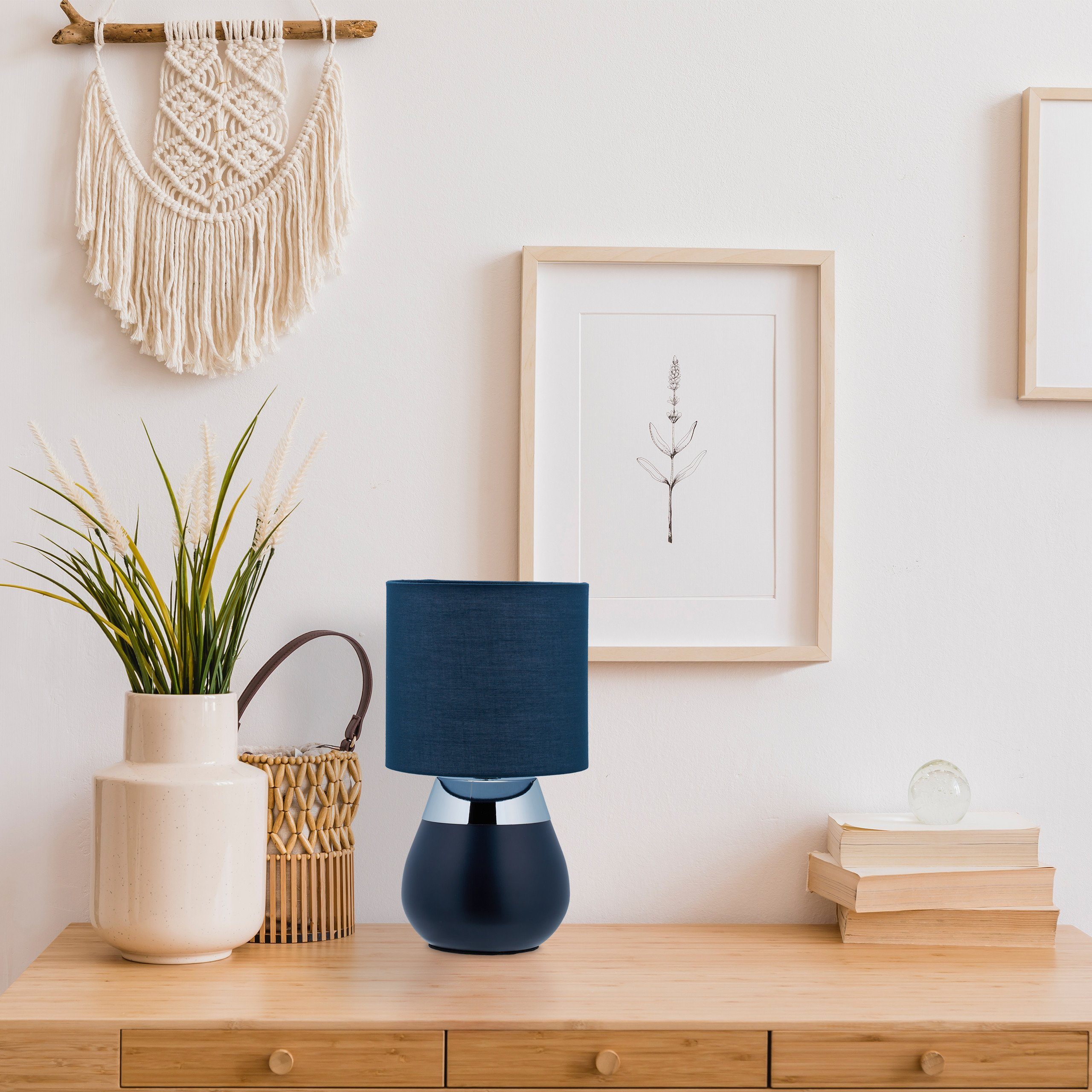 relaxdays Nachttischlampe Touch oval günstig online kaufen
