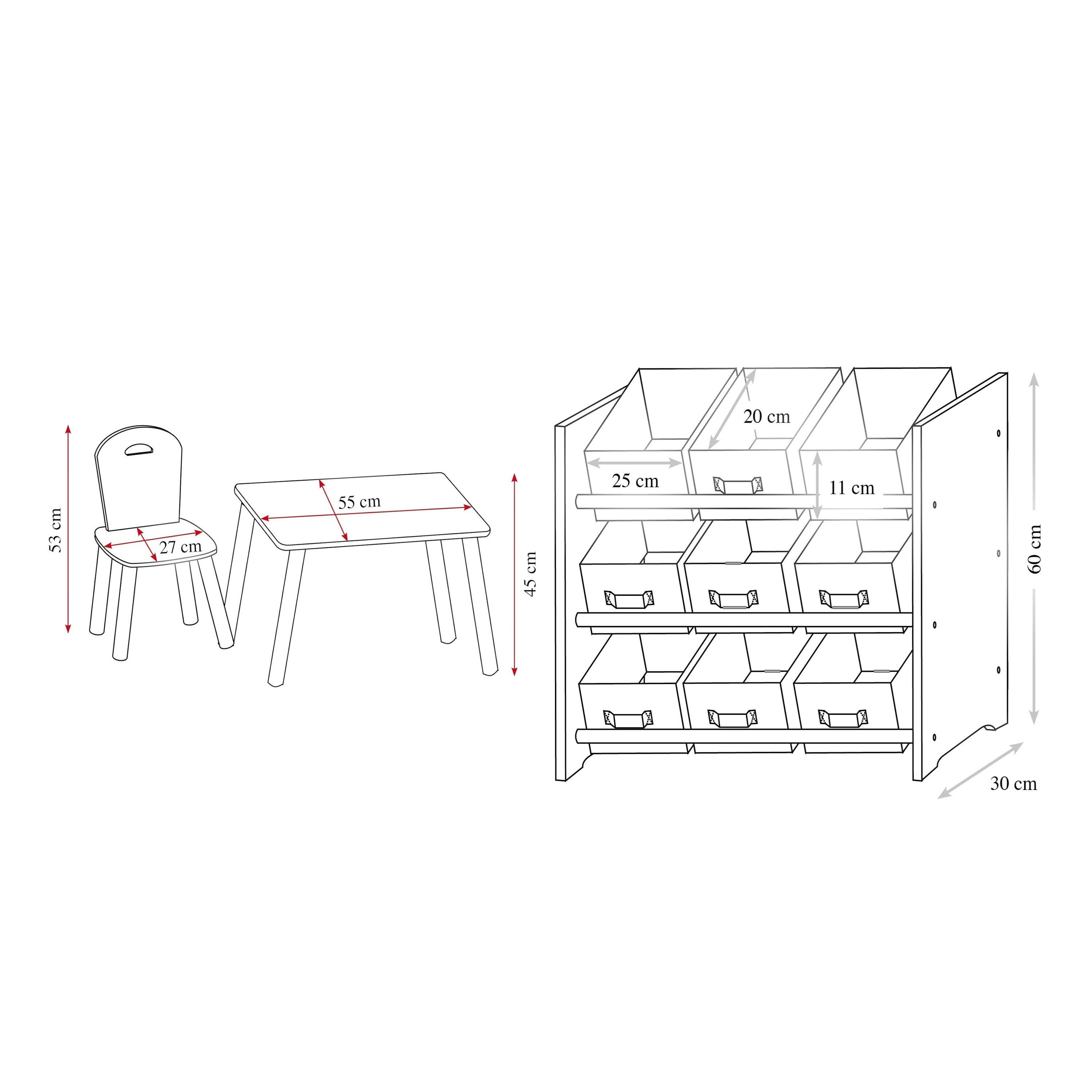 Kesper Kindertisch Kindersitzgruppe Set, inkl. 2 günstig online kaufen