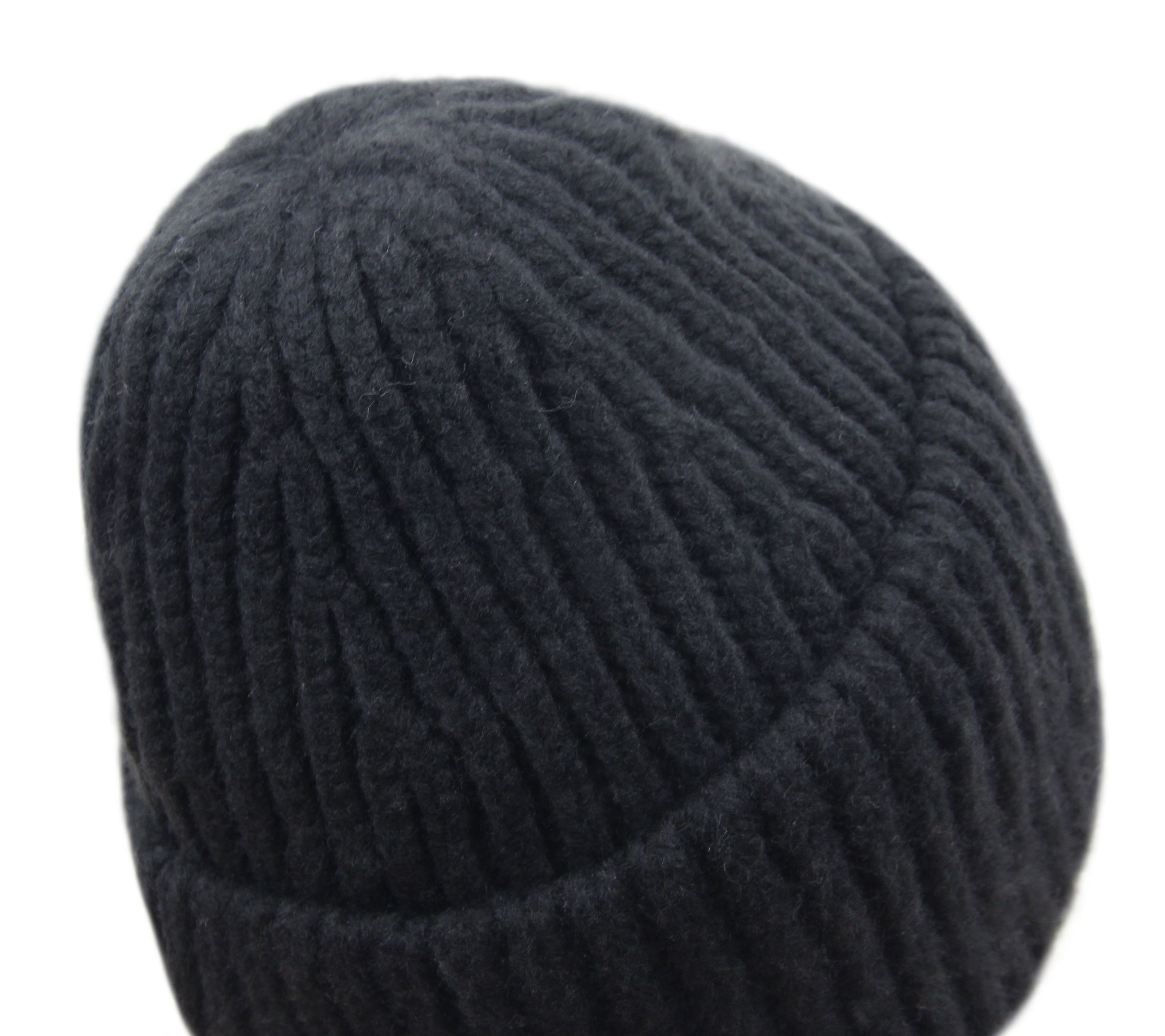 Wintermütze, & Damen Schwarz mit Beanie, Warm, M2021A Strickmütze One-Size Tragegefühl, Frentree Beanie Weich angenehmen