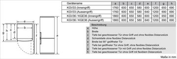 BOSCH Kühl-/Gefrierkombination KGV33VWEA, 176 cm hoch, 60 cm breit