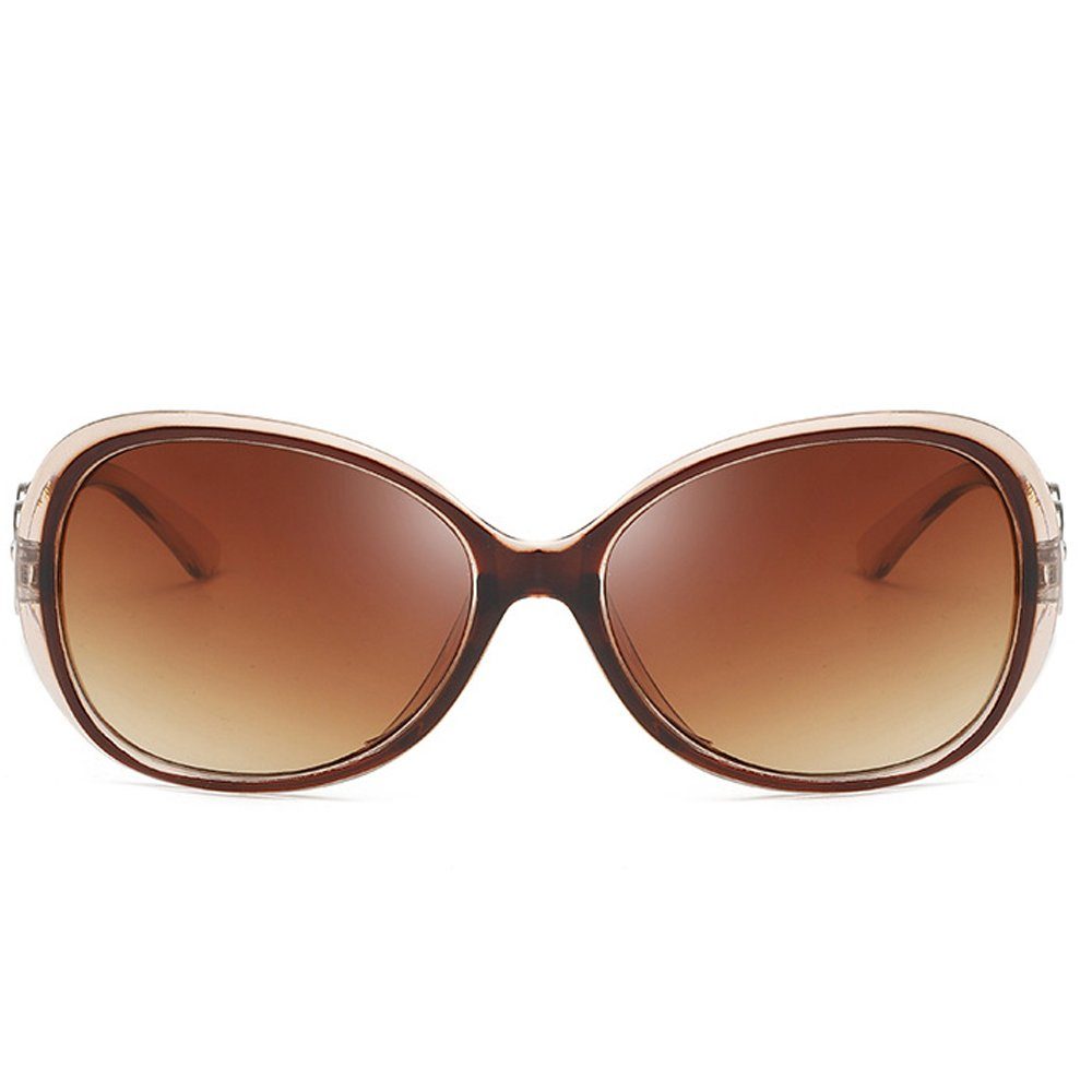 Damen Jormftte Sonnenbrille Voller Sonnenbrille Vintage Verspiegelte UV400 Rahmen