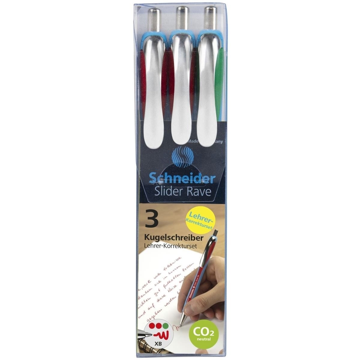 SCHNEIDER Kugelschreiber Kugelschreiber Slider Rave XB Lehrerkorrektur-Set VE=3 Stück
