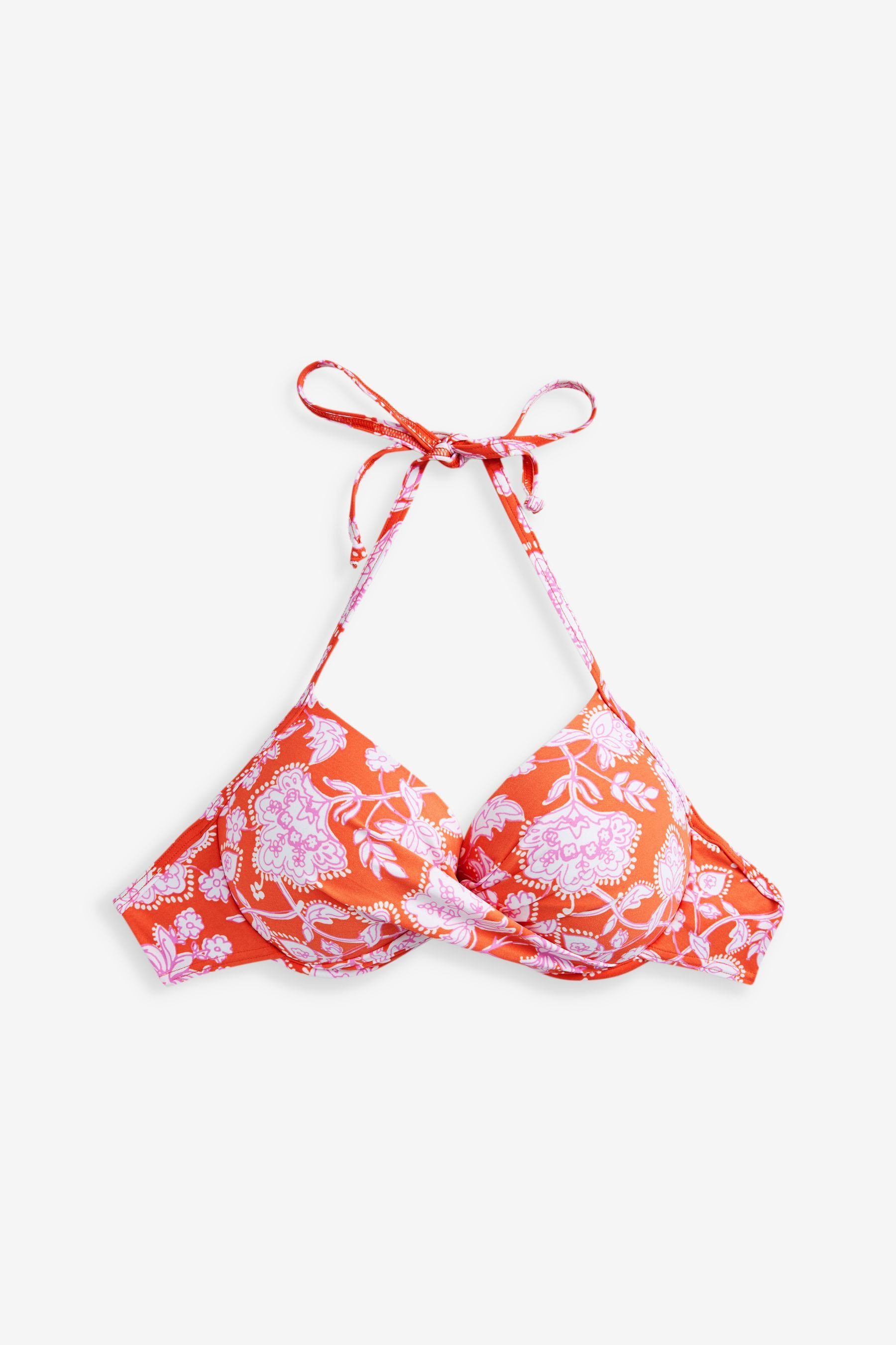 Next Red (1-St) Bikinioberteil mit Gepolstertes Floral Bügel Bügel-Bikini-Top