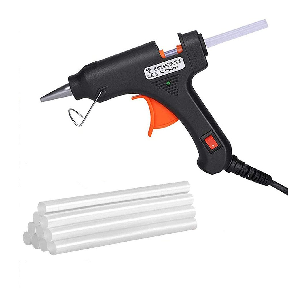 Heißklebepistole Heißklebepistole 20W mit 10pcs Heißklebesticks für DIY Kunst, Handwerk