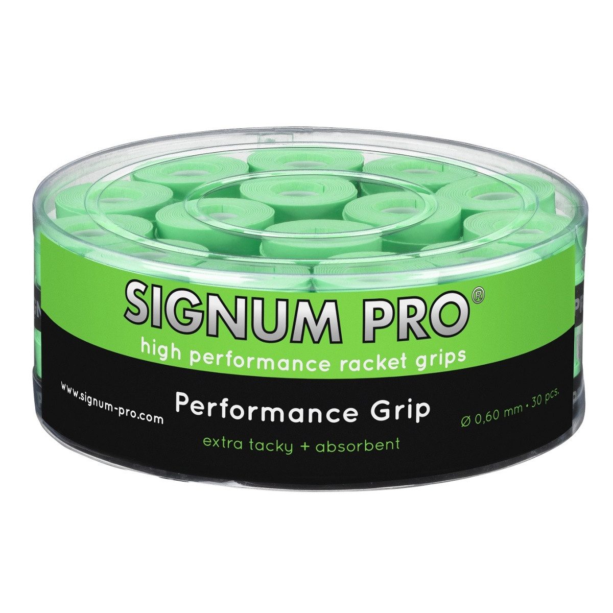Griffband Overgrip Performance 0.6mm limegrün 30er Box