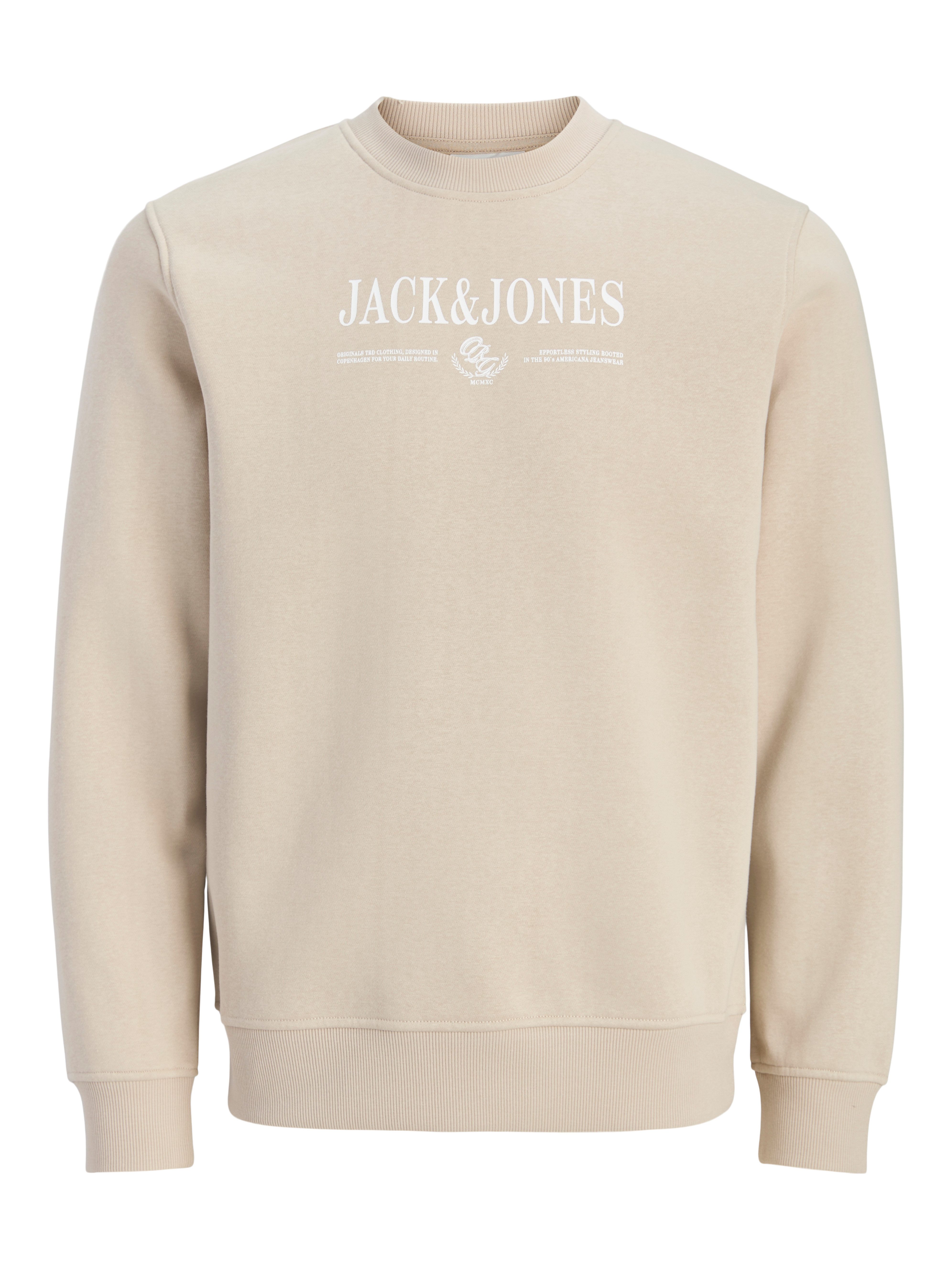 Jack & Jones Sweatshirt JORFREDERIKSBERG BRANDING SWEAT CN FST Baumwollmischung, regular fit