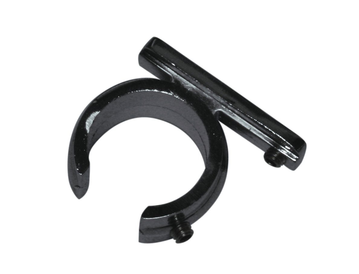 Verbinder Ring-Adapter für Universalträger, GARDINIA, Einzelprogramm (2-St), schwarz Ø 20 mm Serie Chicago