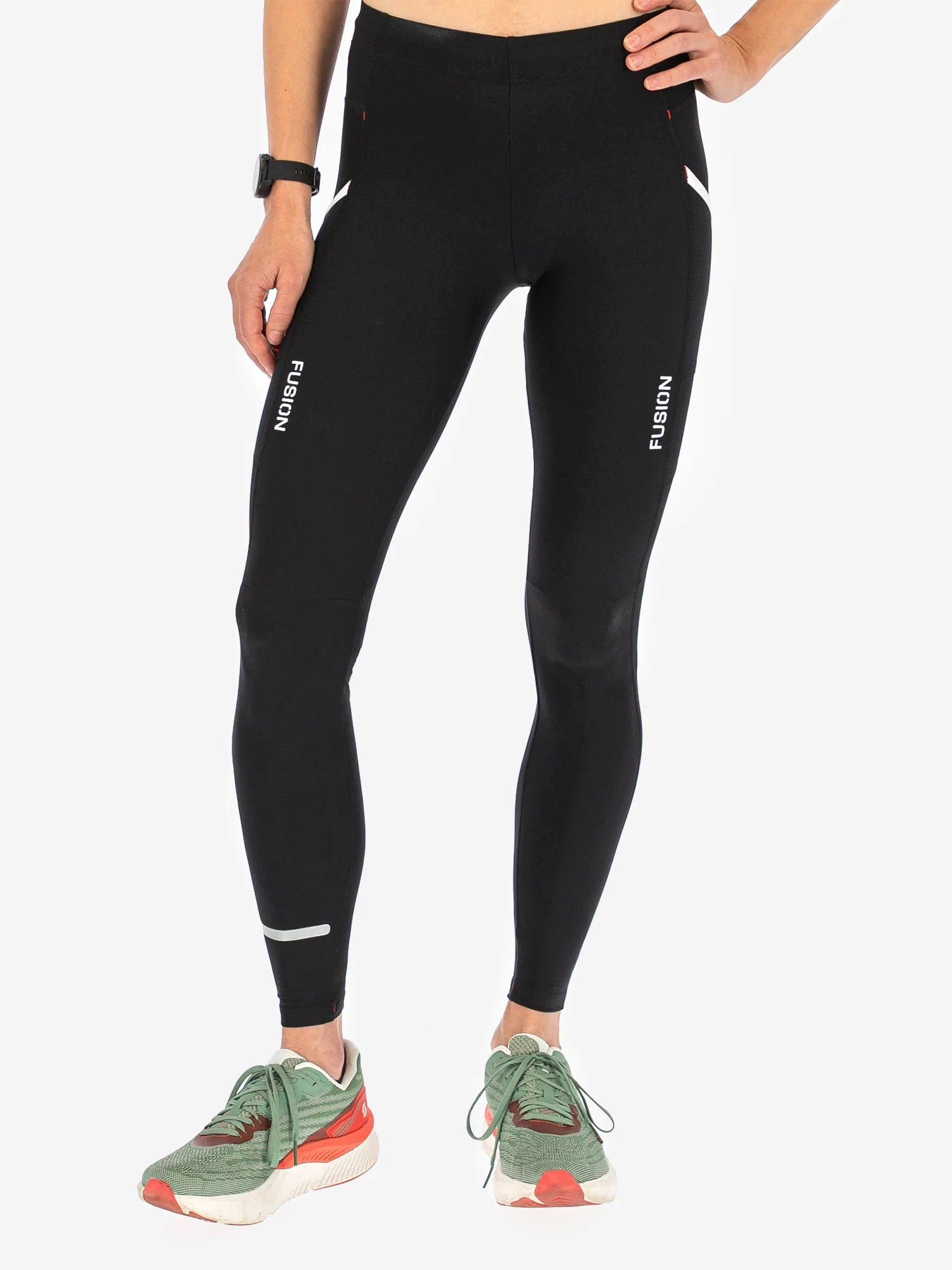 Fusion Laufhose Fusion HOT LONG TIGHTS C3 Unisex Winter Laufhose mit Taschen BLACK.