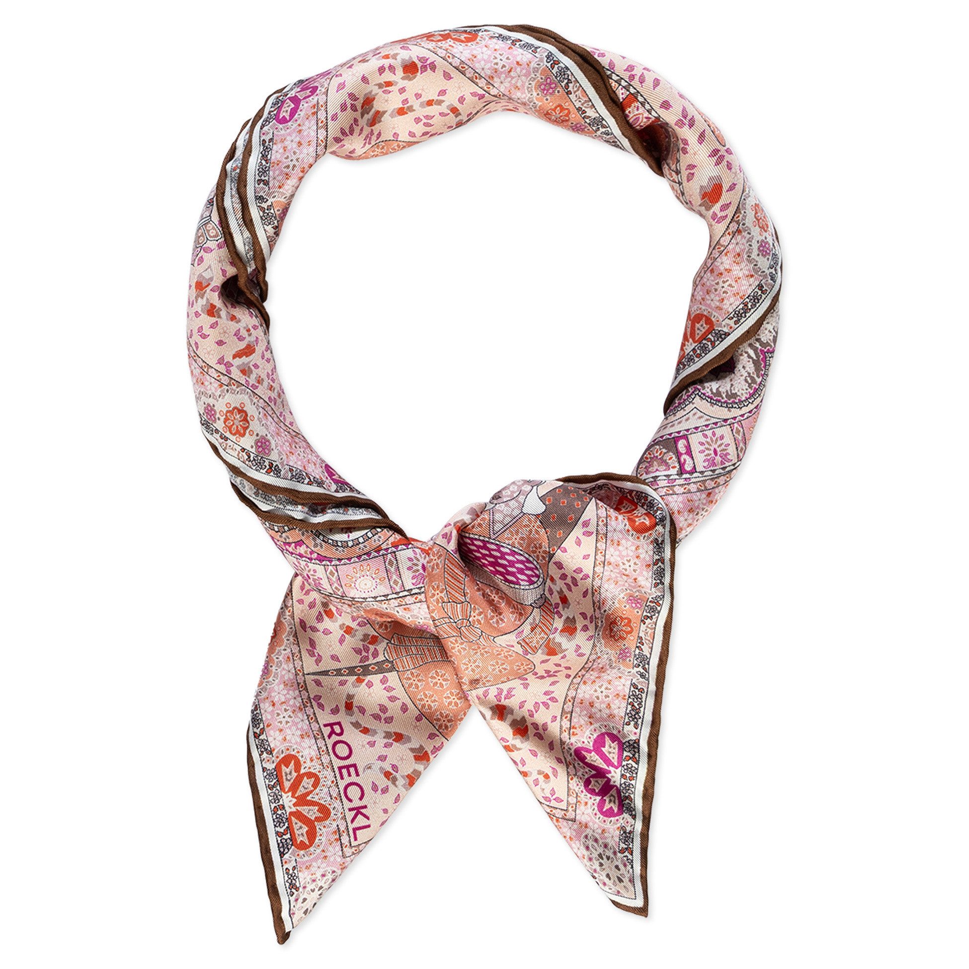 Roeckl Seidentuch SMALL HOROSCOPE, Gemustertes Twill Seidentuch