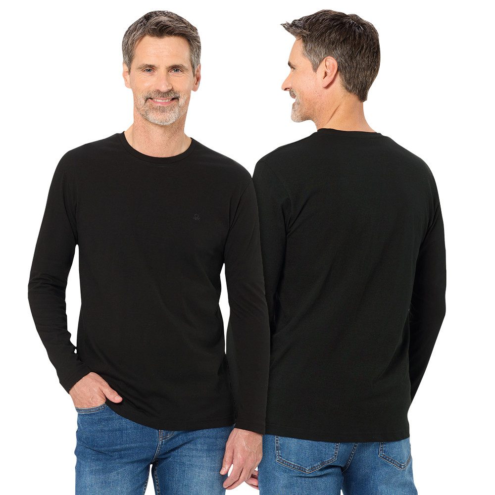 United Colors of Benetton Langarmshirt (Set, 2er-Pack) praktische Shirts aus reiner Baumwolle