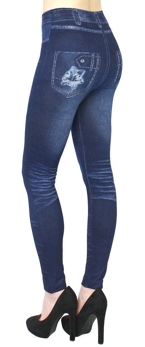 dy_mode Jeggings Damen Leggings in Jeans Optik Jeggings High Waist Jeansleg günstig online kaufen