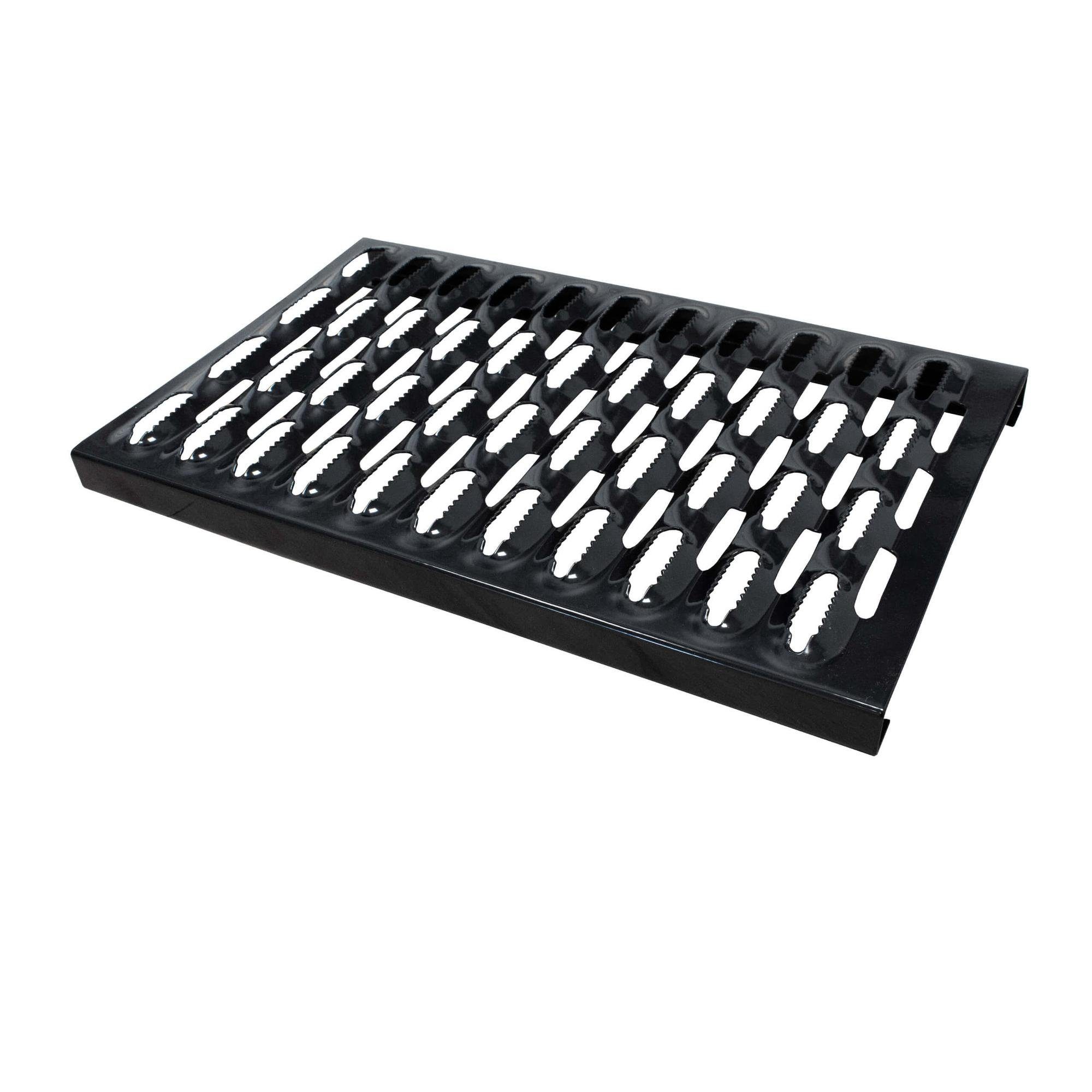 DAPRONA Trittleiter Laufrost (Schwarz 100cm, für Schornsteinfeger, verzinkt), Robustes Gitterrost, Nutzbar als Fluchtweg